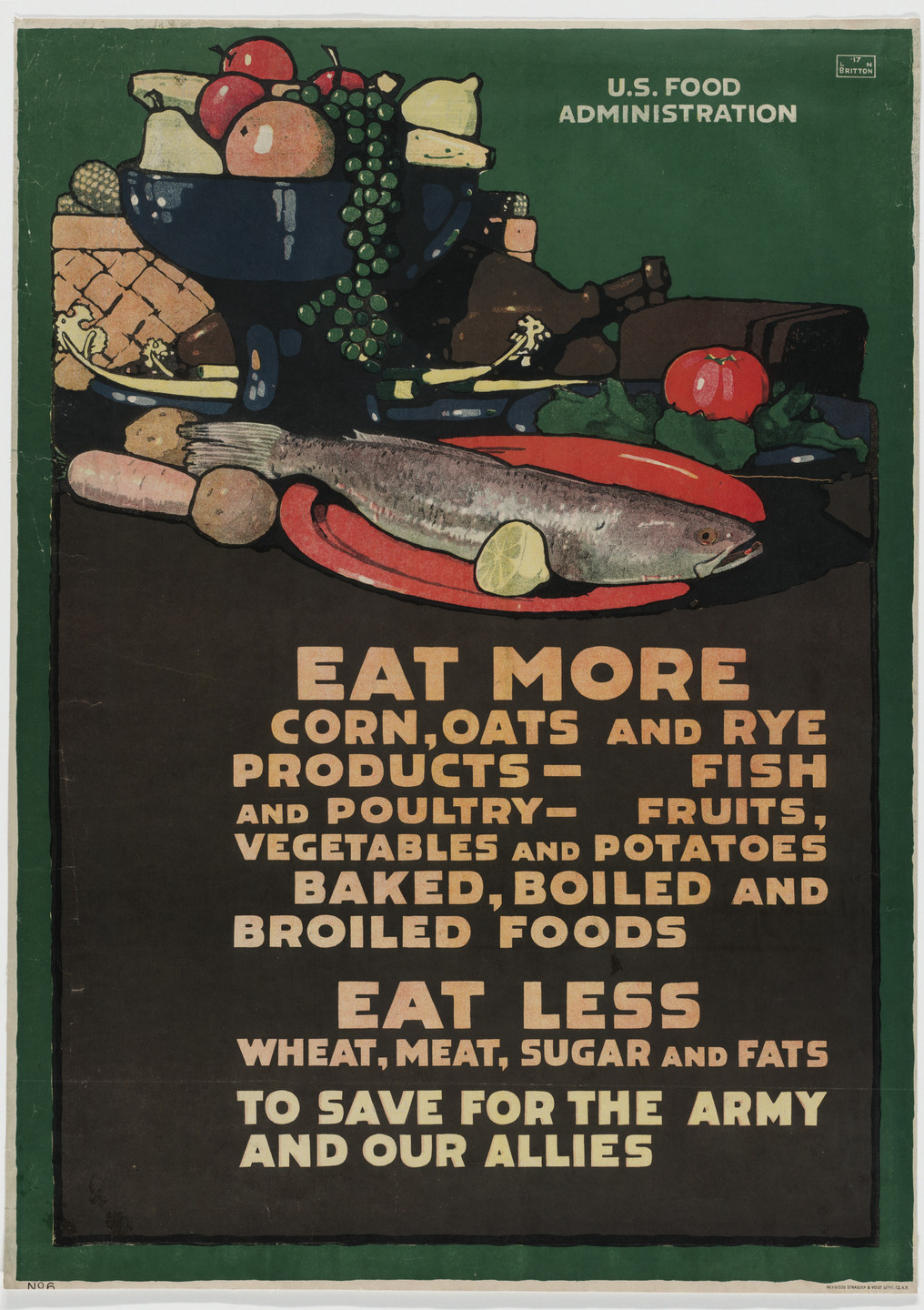 L. N. Britton. Eat More, Eat Less. 1917