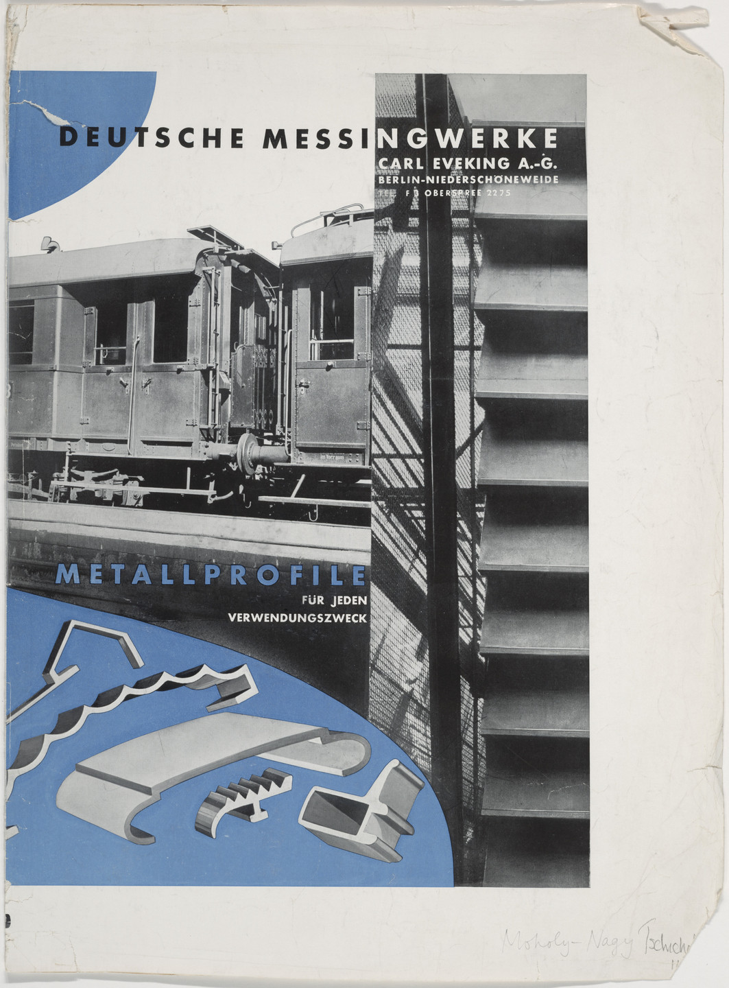 László Moholy-Nagy. Deutsche Messingwerke, Metallprofile für jeden Verwendungszweck. 1930s