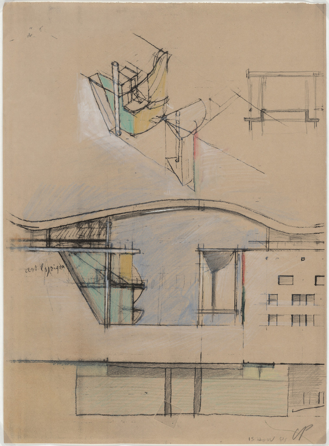 Christian de Portzamparc. City of Music, National Superior Conservatory of Music and Dance, Paris, France, View from interior courtyard. 1987