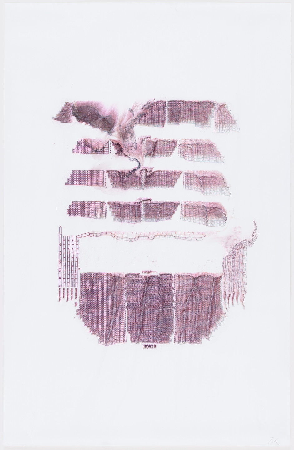 Guillermo Kuitca. Lincoln Center Triptych. 2002
