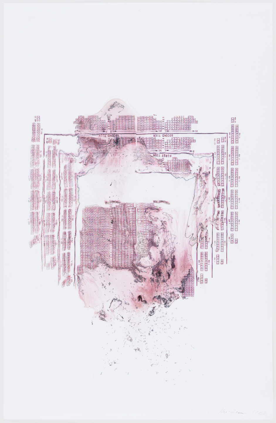 Guillermo Kuitca. Lincoln Center Triptych. 2002