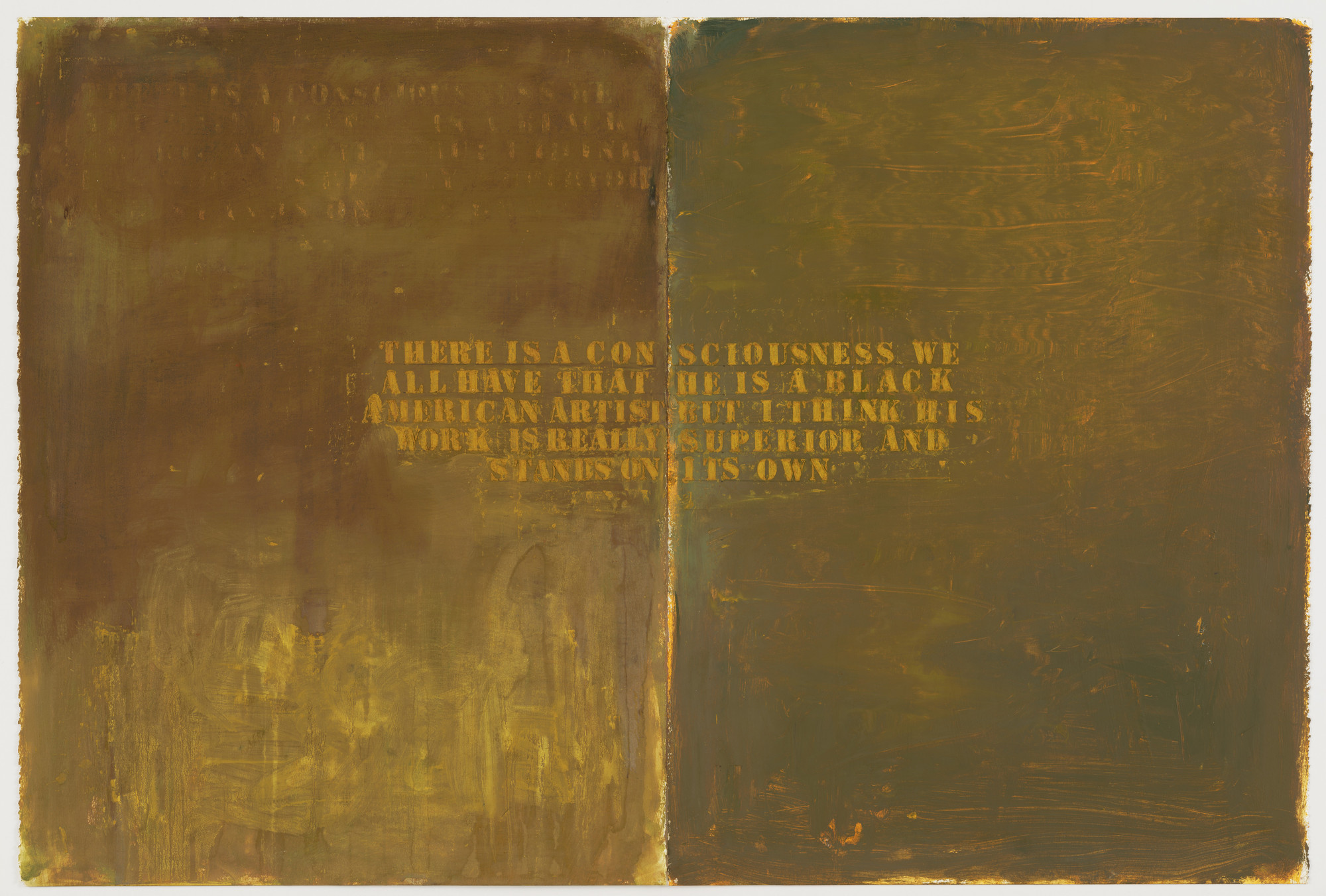 Glenn Ligon. Untitled (There is a consciousness we all have...). 1988