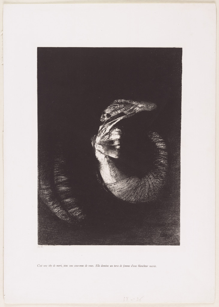 It Is a Skull, Crowned with Roses. It Dominates a Woman's Pearly-White Torso (C'est une tête de mort, avec une couronne des roses. Elle domine un torse de femme d'une blancheur nacrée) from The Temptation of Saint Anthony (La Tentation de Saint-Antoine)