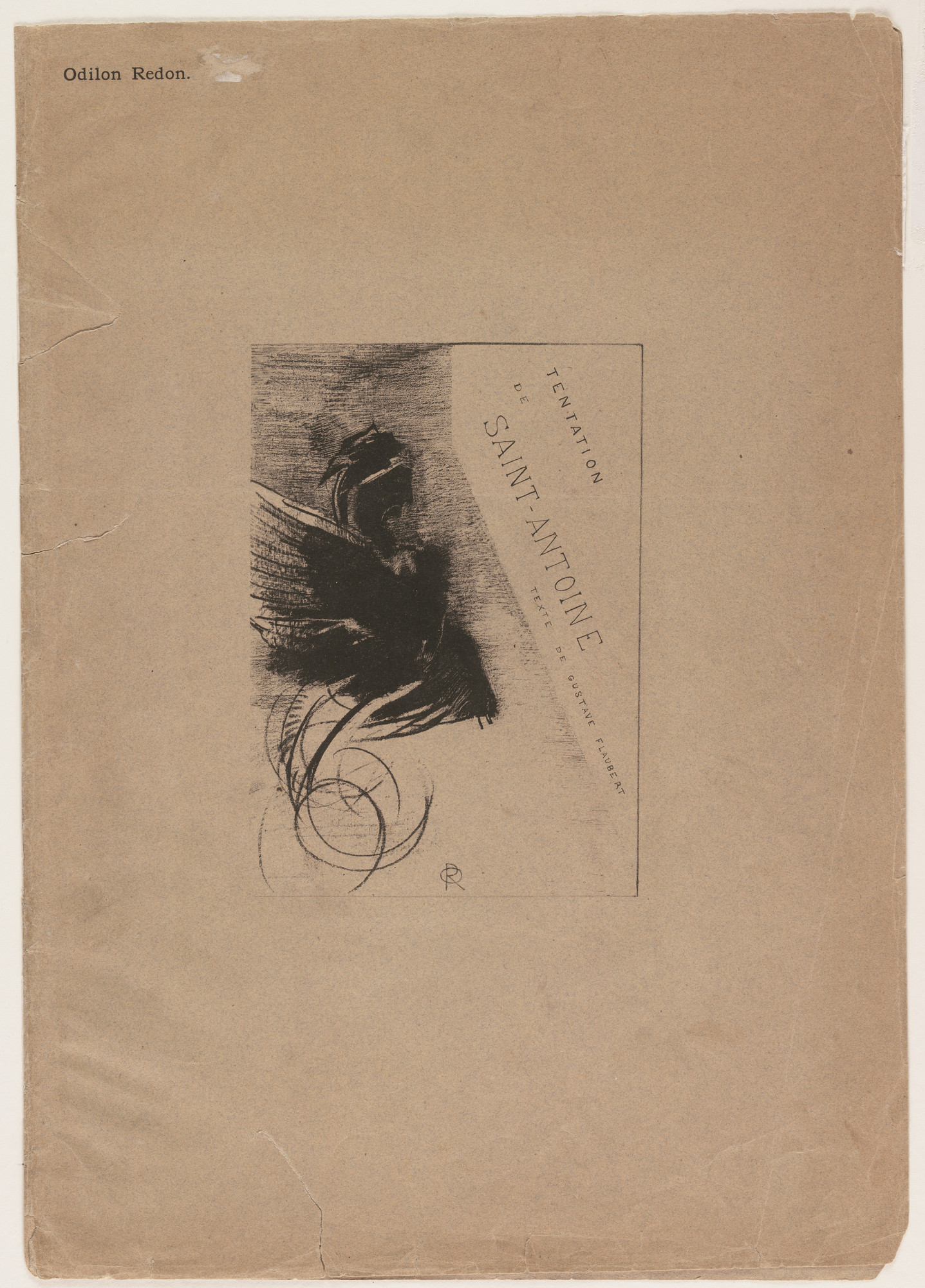 Odilon Redon. Cover/Frontispiece from The Temptation of Saint Anthony (La Tentation de Saint-Antoine)