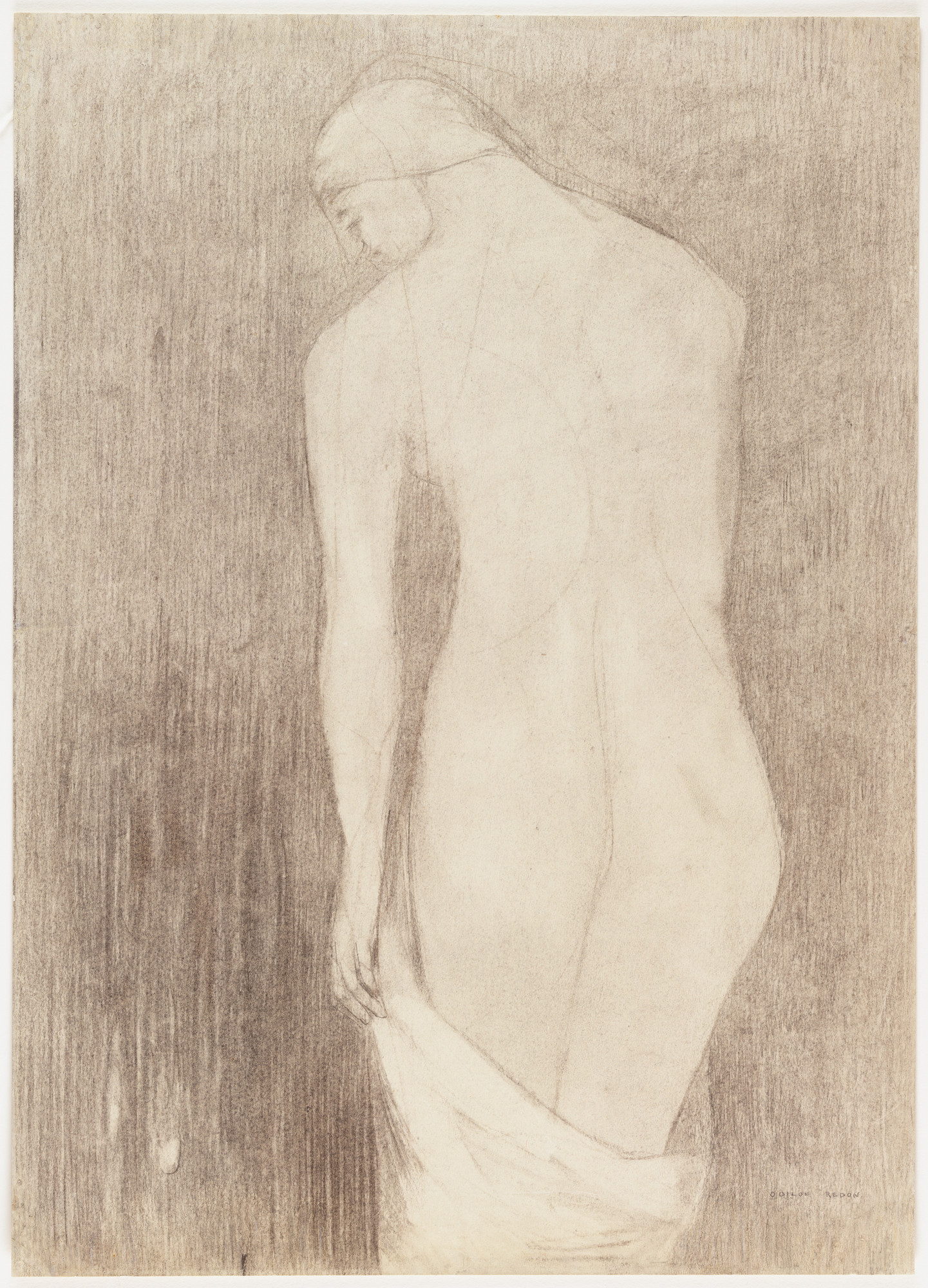 Odilon Redon. Nude Woman Seen from Behind