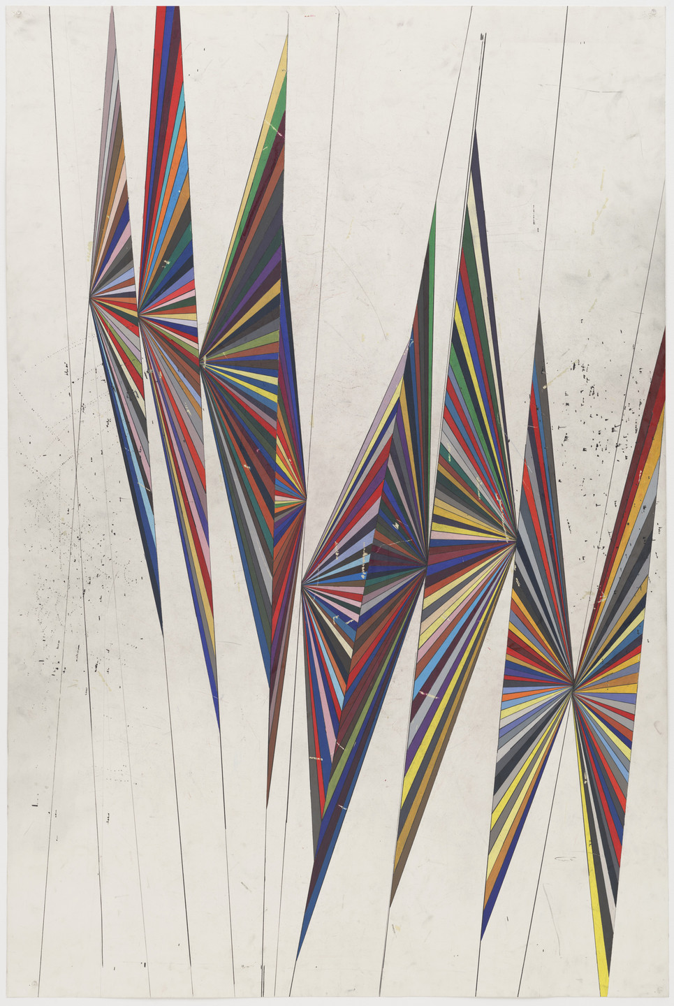 Mark Grotjahn. Untitled (large colored butterfly white background 9 wings). 2004