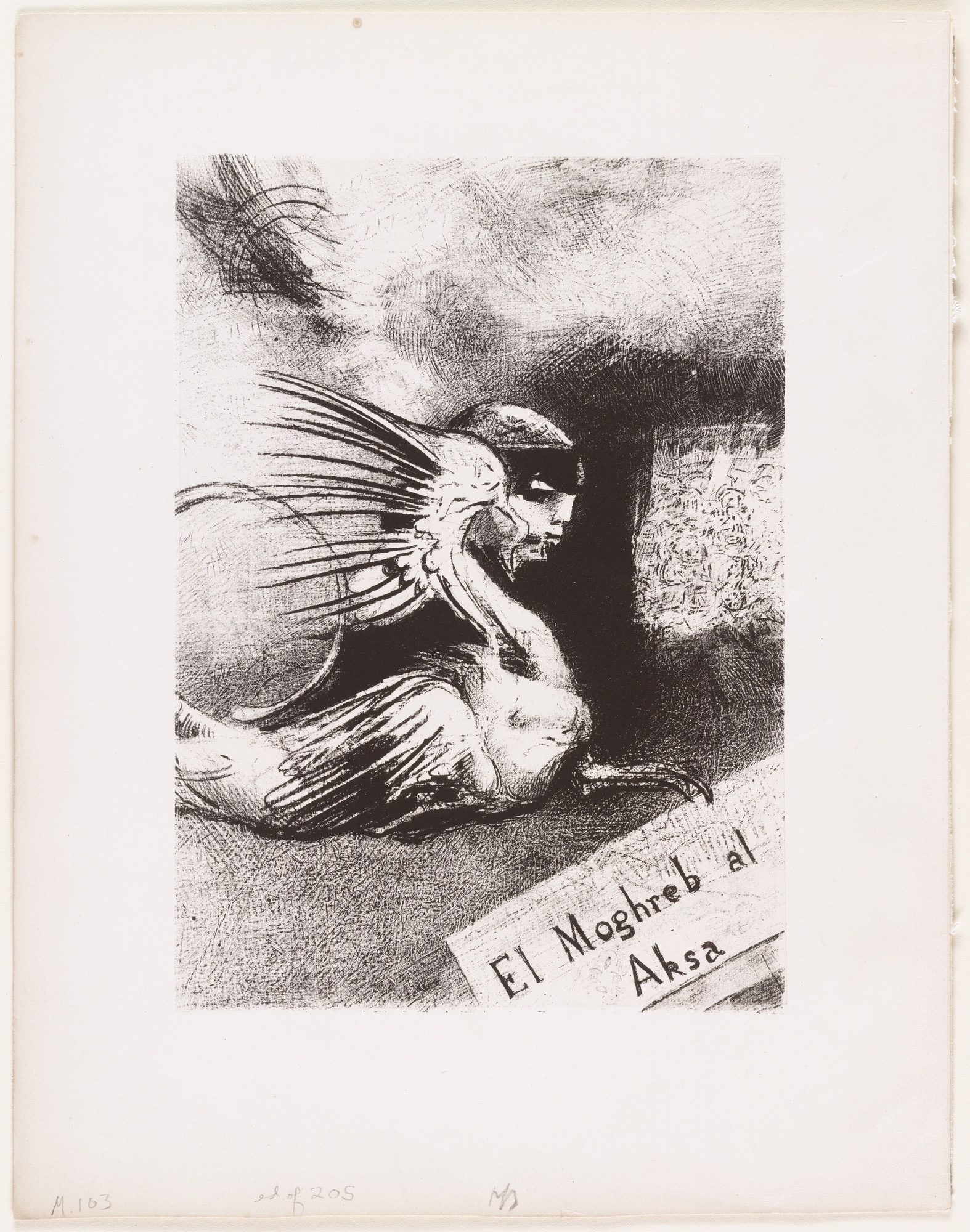 Odilon Redon. Frontispiece from El Moghreb-al-Aksa