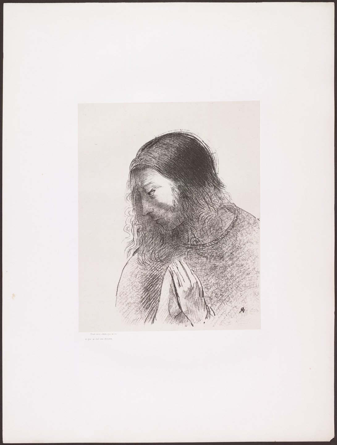 Odilon Redon. And I John Saw These Things, and Heard Them (C'est moi, Jean, qui ai vu et qui ai ouï ces choses) from Apocalypse of Saint John (Apocalypse de Saint-Jean). 1899