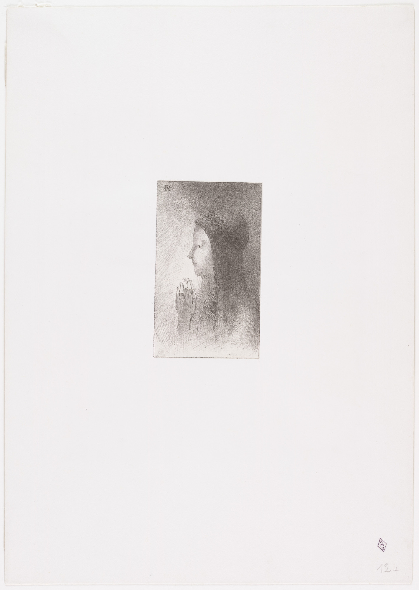 Odilon Redon. Frontispiece from Sentimental Chivalries ( Chevaleries sentimentales )