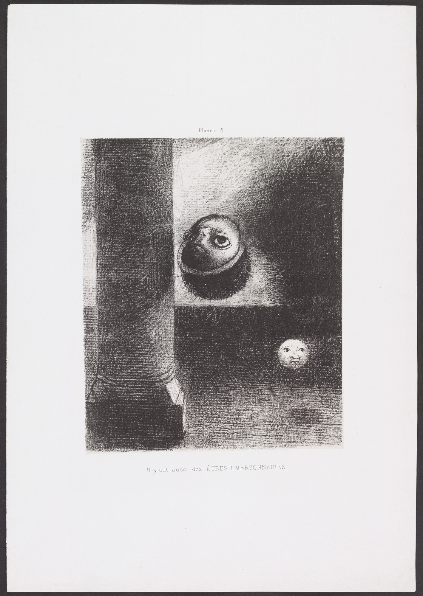 Odilon Redon. There Were Also Embryonic Beings (Il y eut aussi des êtres embryonnaires) from Homage to Goya (Hommage à Goya)