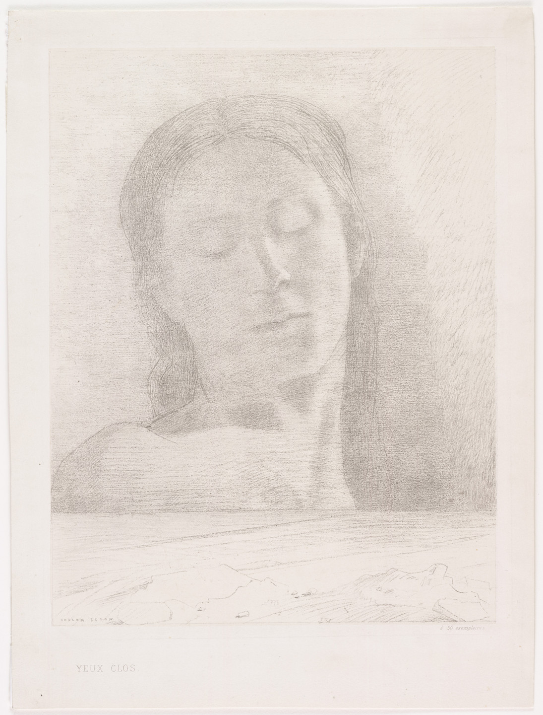 Odilon Redon. Closed Eyes (Yeux clos). 1890 | MoMA, image size:1095x1440