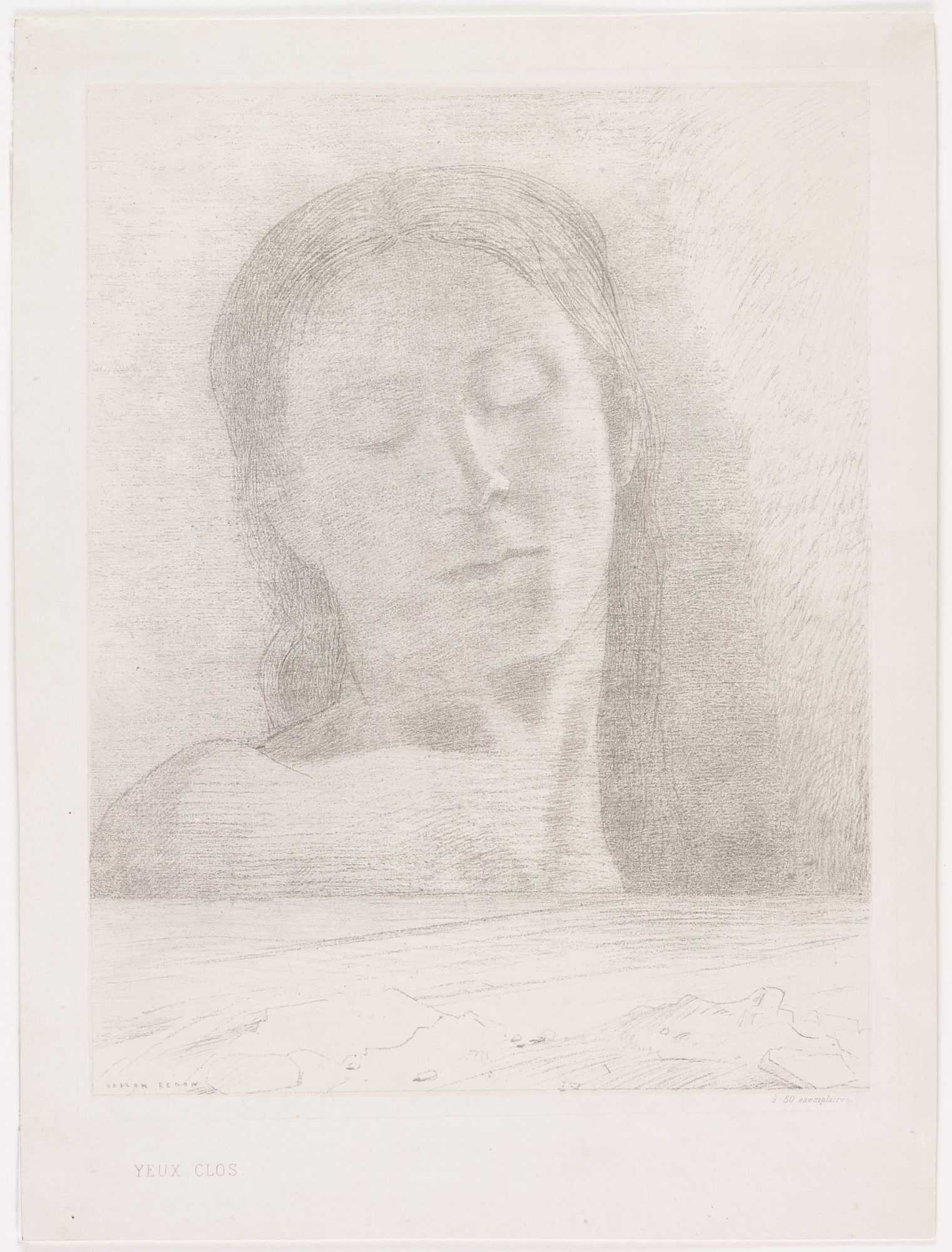 Odilon Redon. Closed Eyes (Yeux clos)