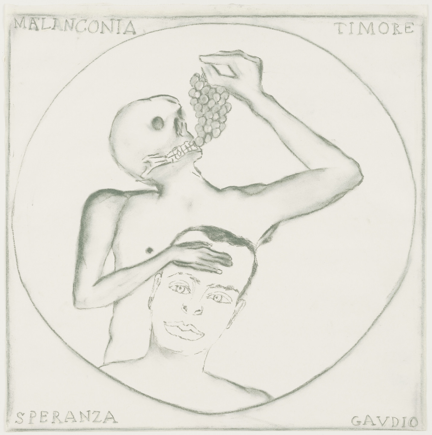 Francesco Clemente. Untitled (Self-Portrait) (No. 4). (1981)