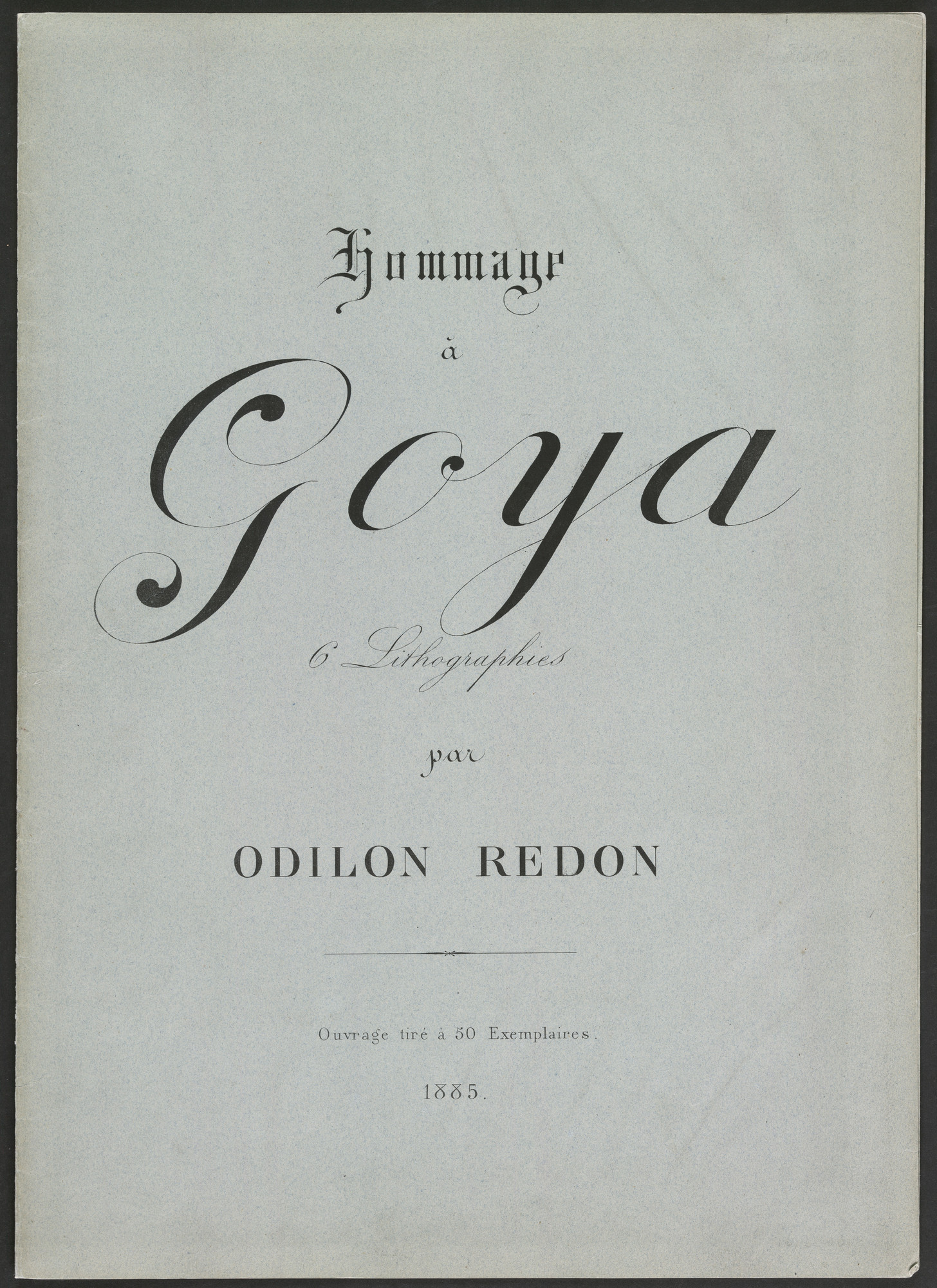 Odilon Redon. Homage to Goya (Hommage à Goya)