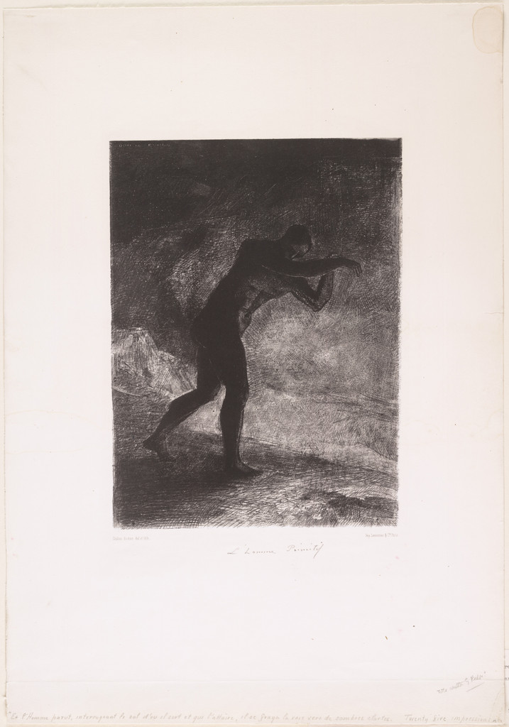 And Man Appeared, Questioning the Earth from Which He Came and Which Draws Him Back, as He Cleared a Way Forward to the Murky Light (Et l'homme parut, interrogeant le sol d'où il sort et qui l'attire, il se fraya la voie vers de sombres clartés)