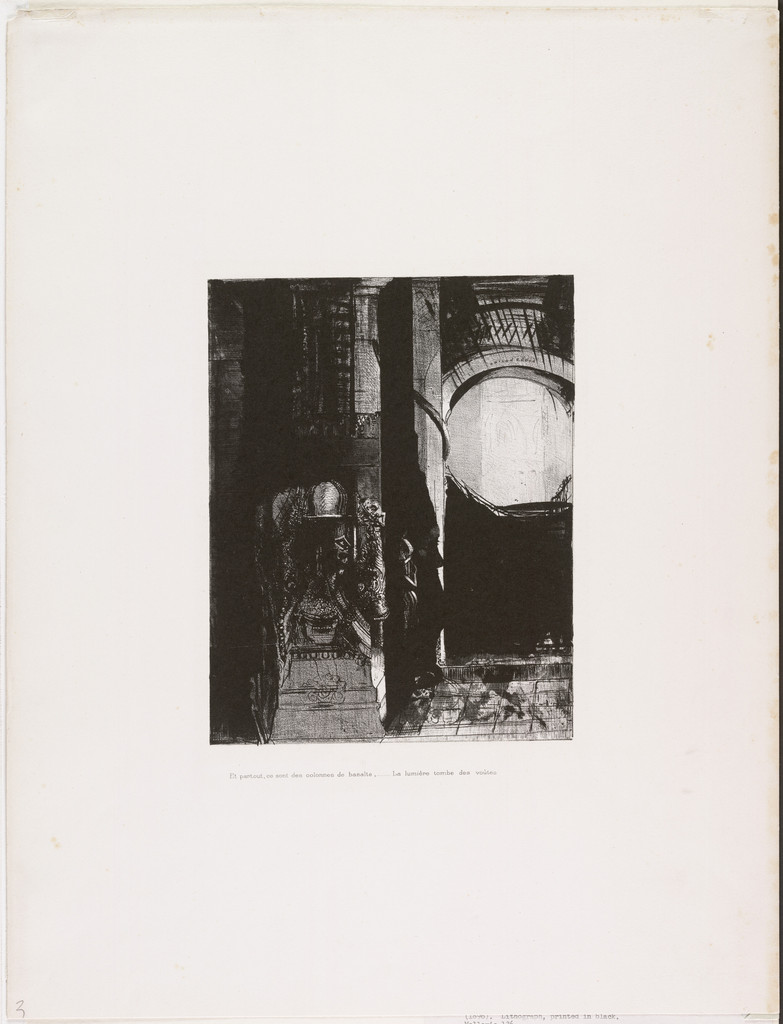 And on Every Side Are Columns of Basalt, . . . the Light Falls from the Vaulted Roof (Et partout ce sont des colonnes de basalte, . . . la lumière tombe des voûtes) from The Temptation of Saint Anthony (La Tentation de Saint-Antoine)