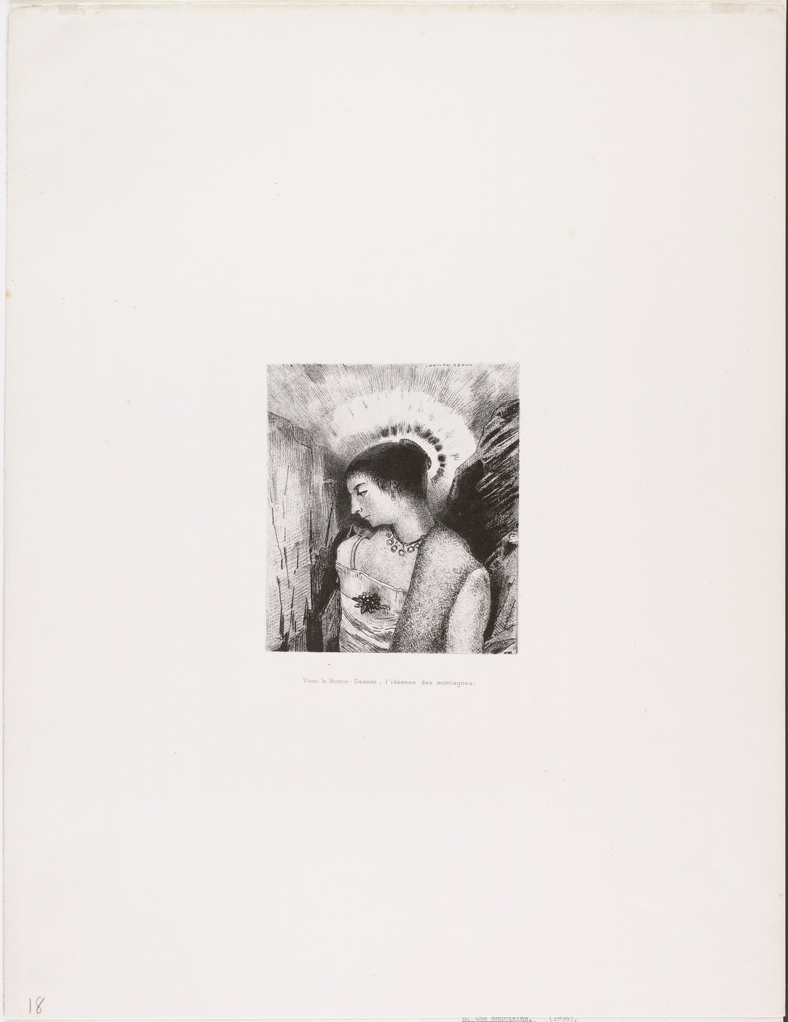 Odilon Redon. The Temptation of Saint Anthony (La Tentation de Saint-Antoine) (third series). 1896