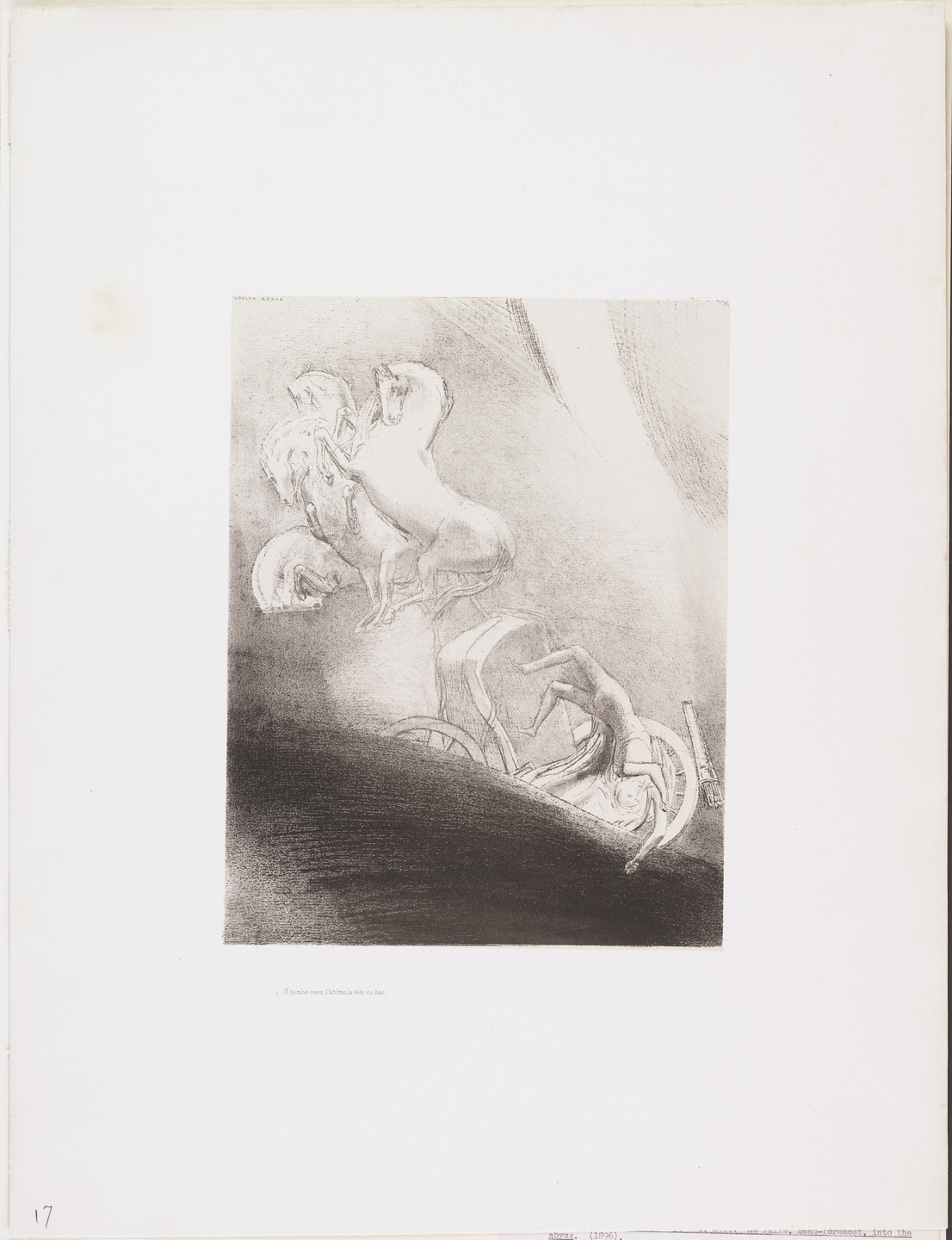 Odilon Redon. The Temptation of Saint Anthony (La Tentation de Saint-Antoine) (third series). 1896