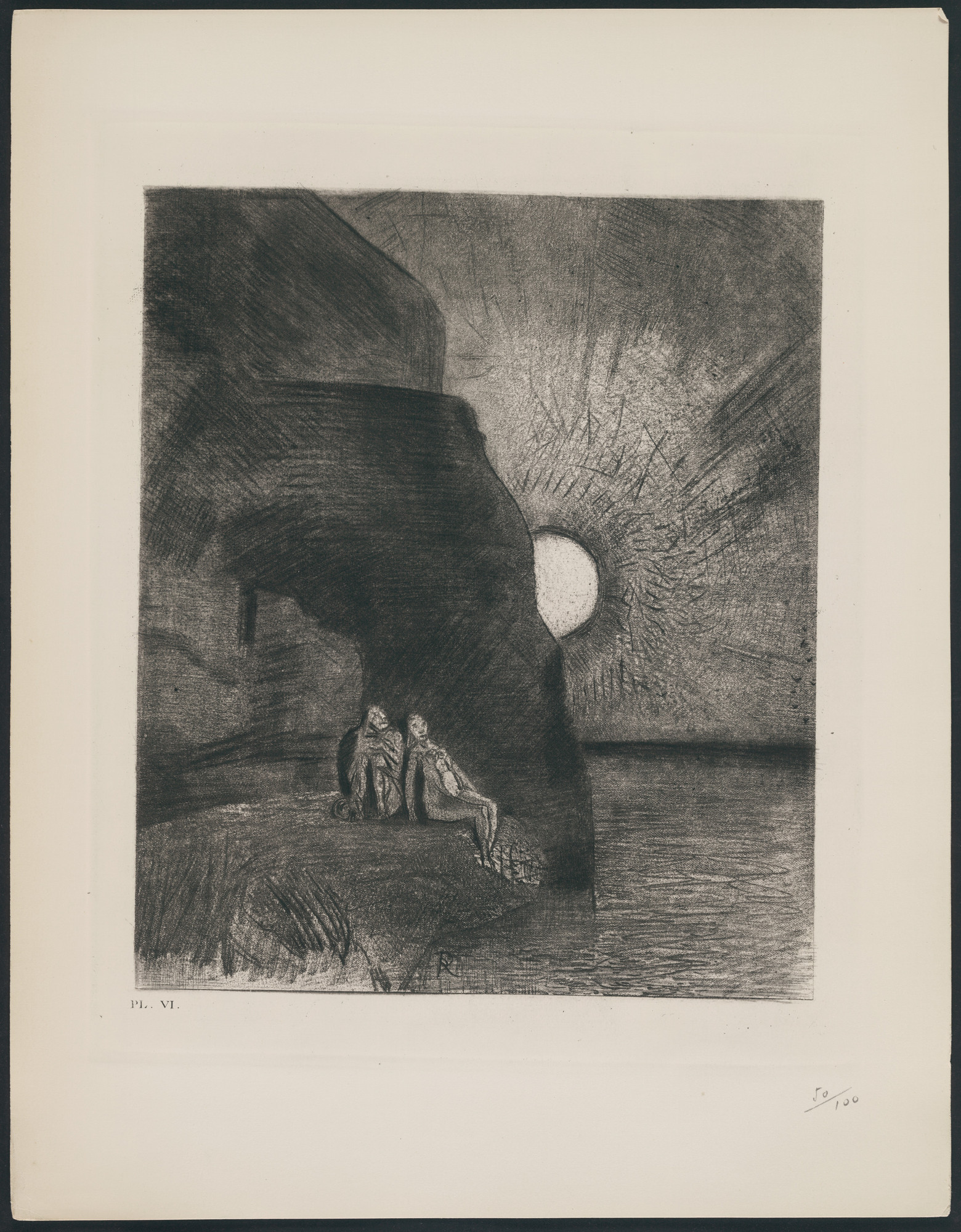 Odilon Redon. Ceaselessly by My Side the Demon Stirs (Sans cesse à mes côtés s'agite le démon) from The Flowers of Evil (Les Fleurs du mal)