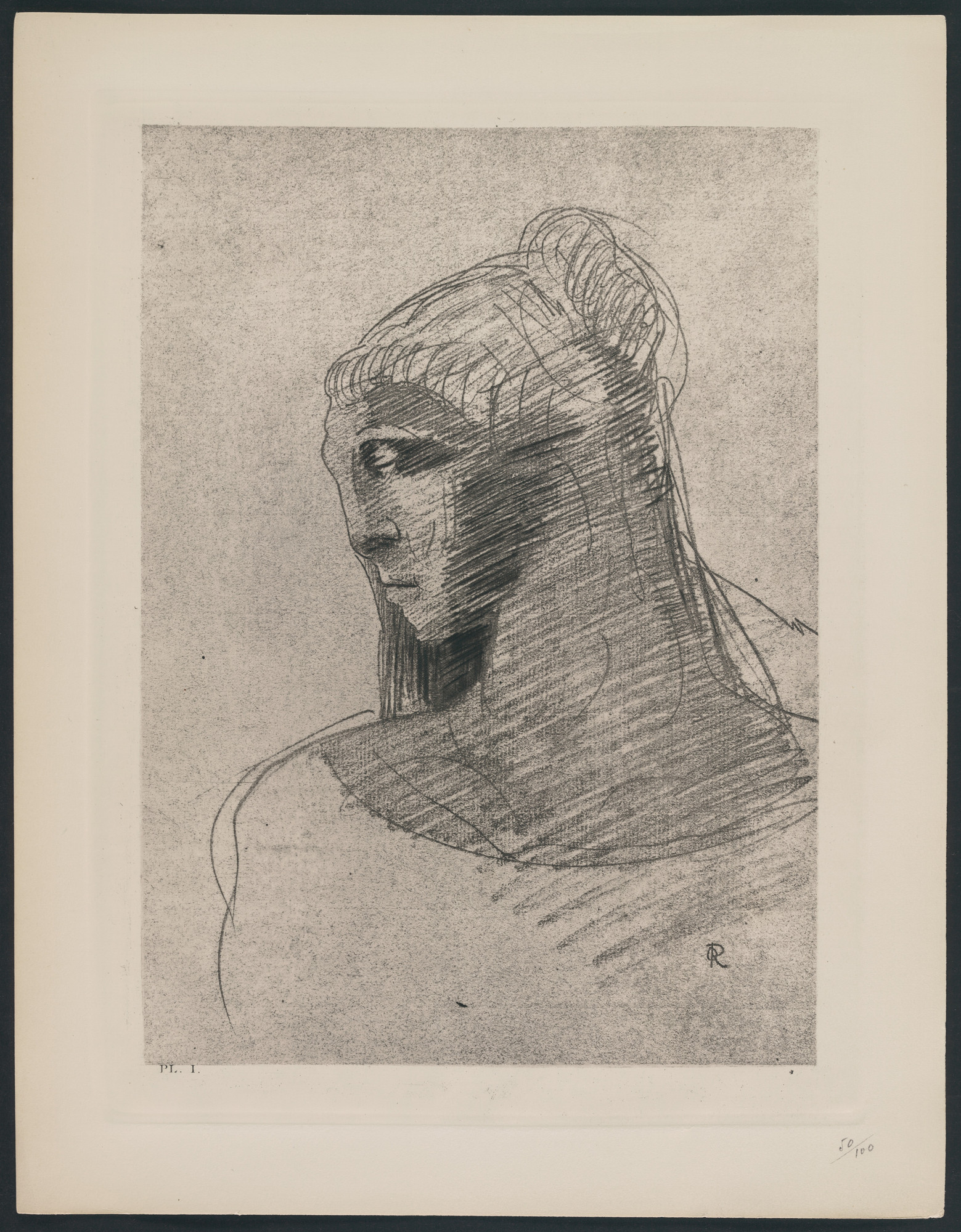 Odilon Redon. I Adore You as I Adore the Vault of the Night Sky, O Vessel of Sadness, O Tall Silent Woman (Je t'adore à l'égal de la voûte nocturne. O vase de tristesse, o grande taciturne) from The Flowers of Evil (Les Fleurs du mal)