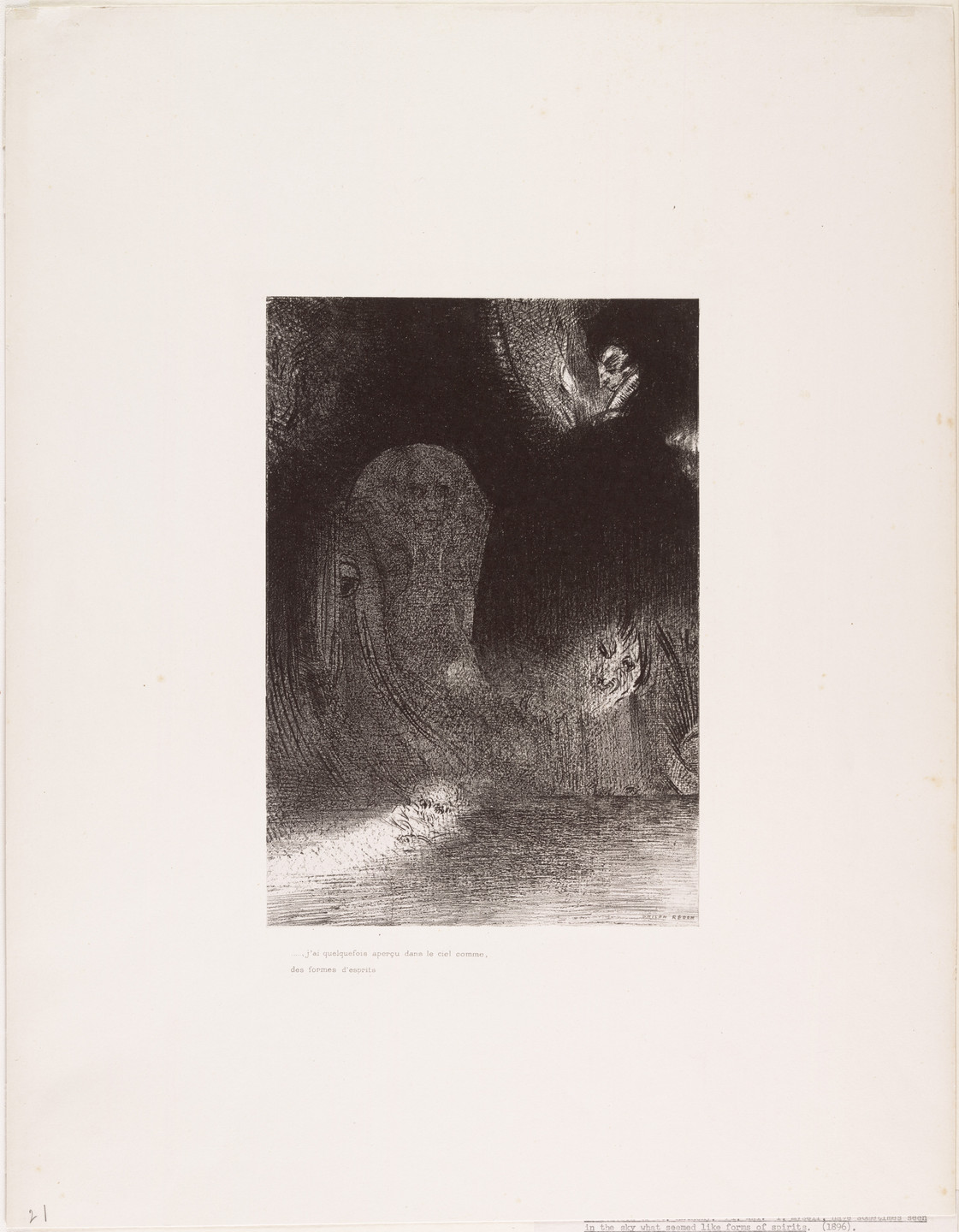 Odilon Redon. The Temptation of Saint Anthony (La Tentation de Saint-Antoine) (third series). 1896