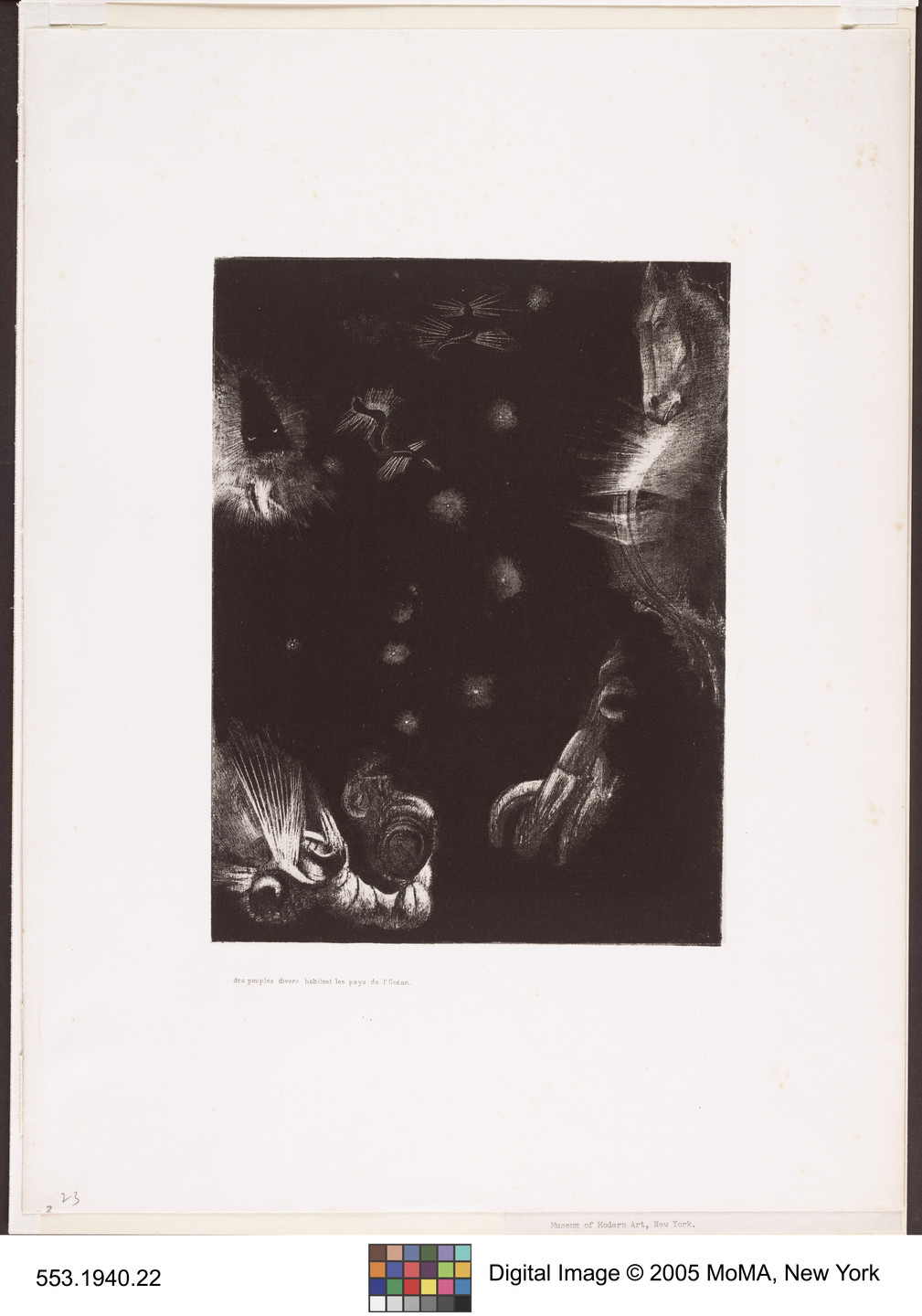 Odilon Redon. The Temptation of Saint Anthony (La Tentation de Saint-Antoine) (third series). 1896