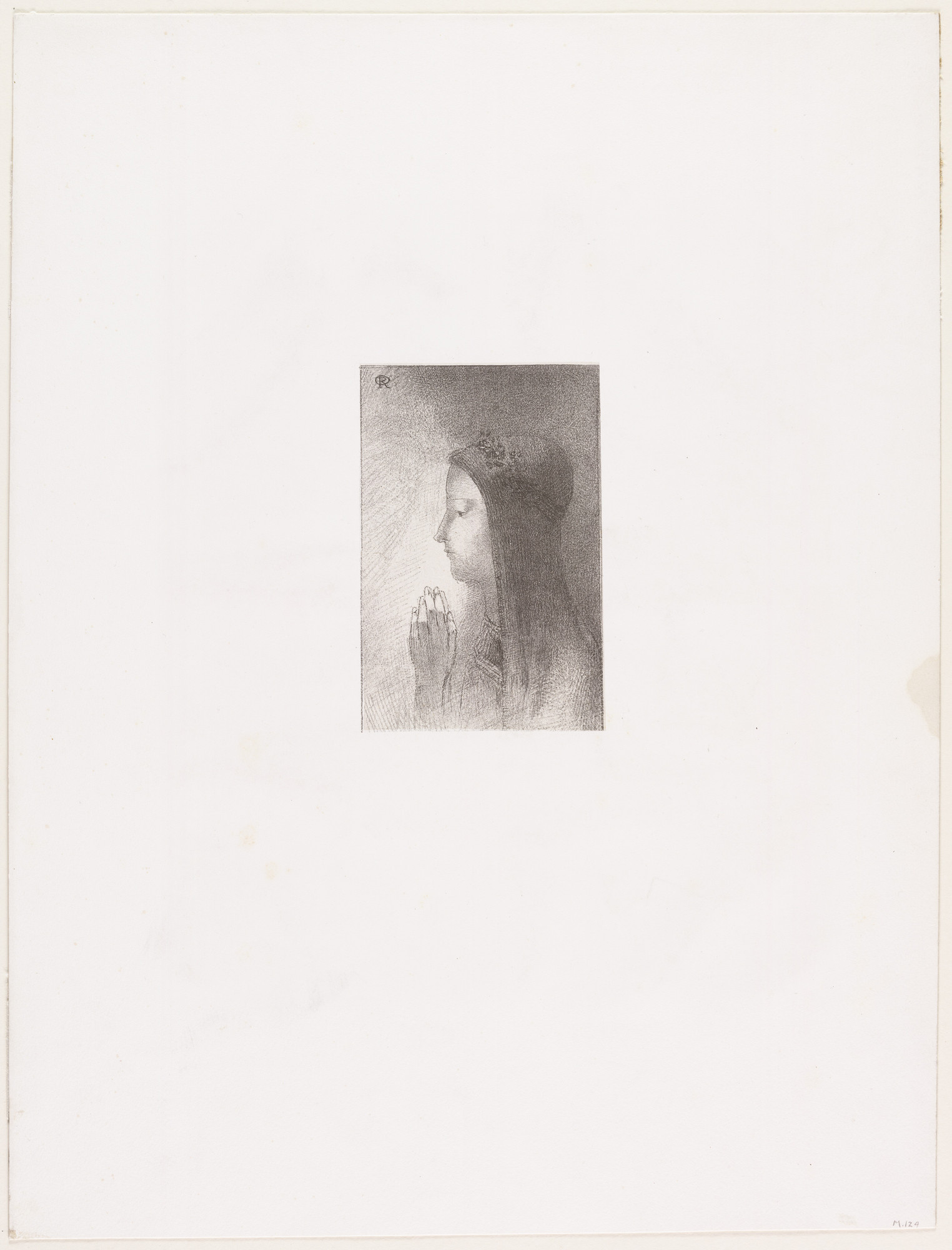 Odilon Redon. Frontispiece from Sentimental Chivalries (Chevaleries sentimentales)