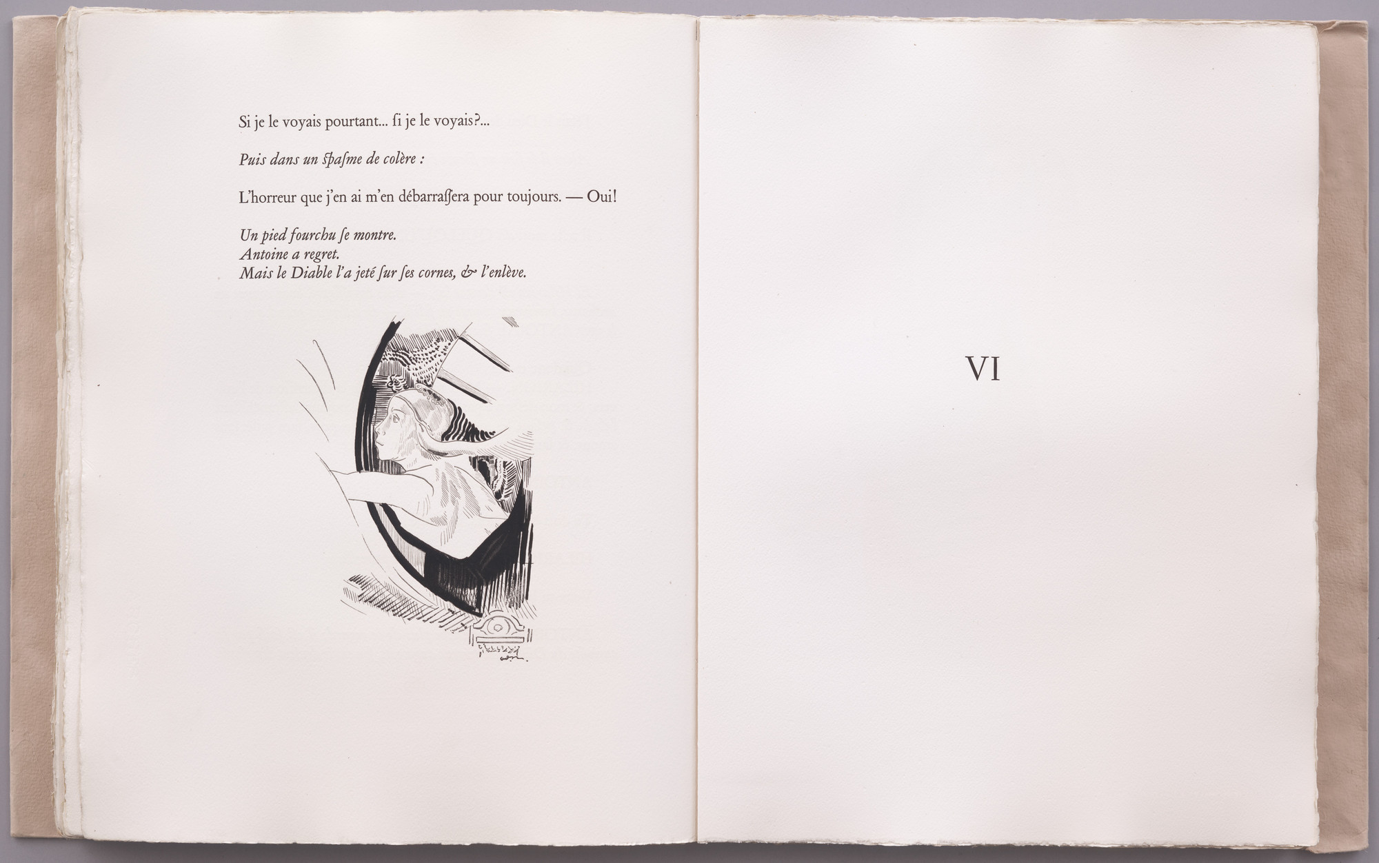 Odilon Redon. Tailpiece (page 170) from La Tentation de Saint-Antoine. c. 1910, published 1938