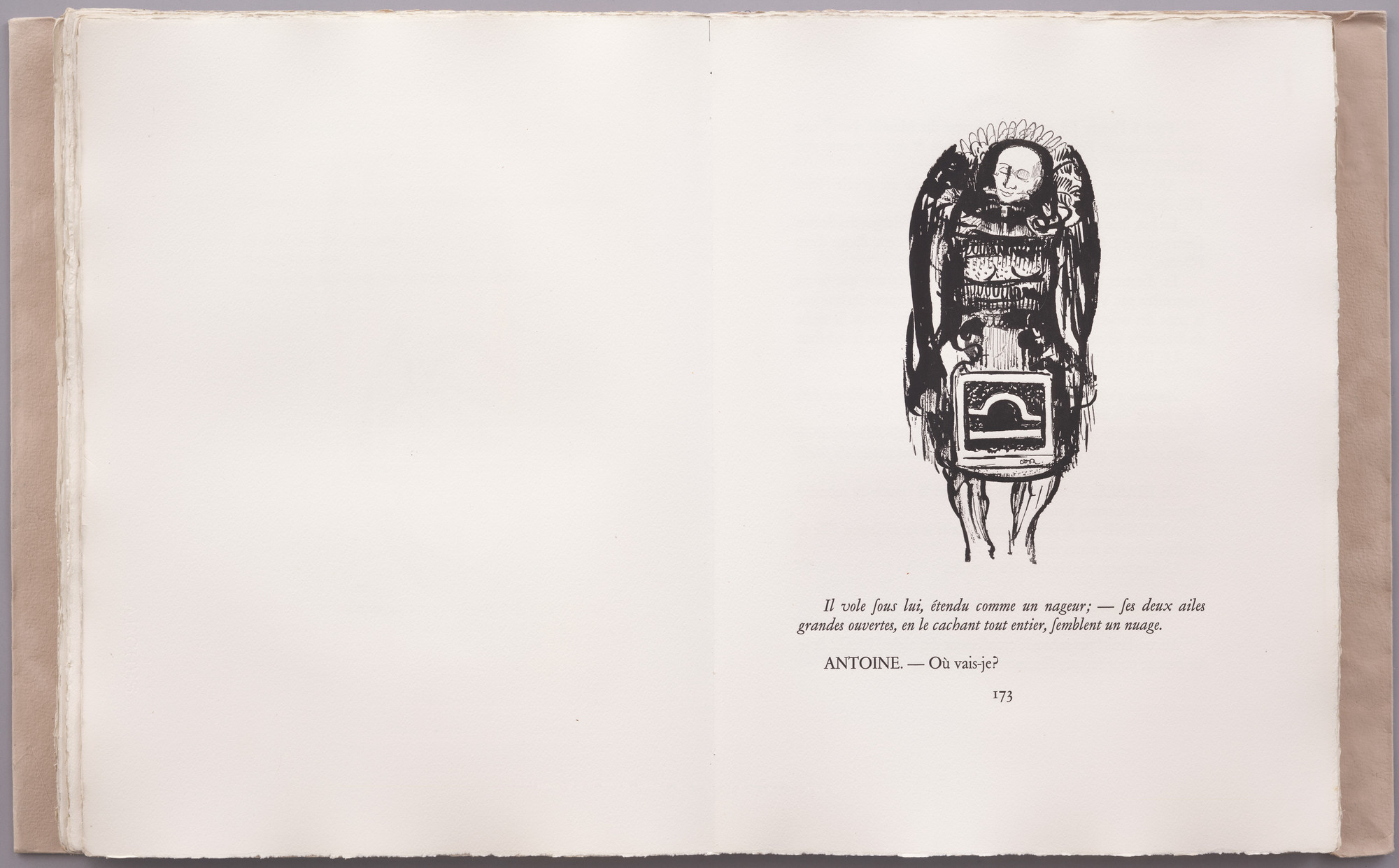 Odilon Redon. Headpiece (page 173) from La Tentation de Saint-Antoine. c. 1910, published 1938