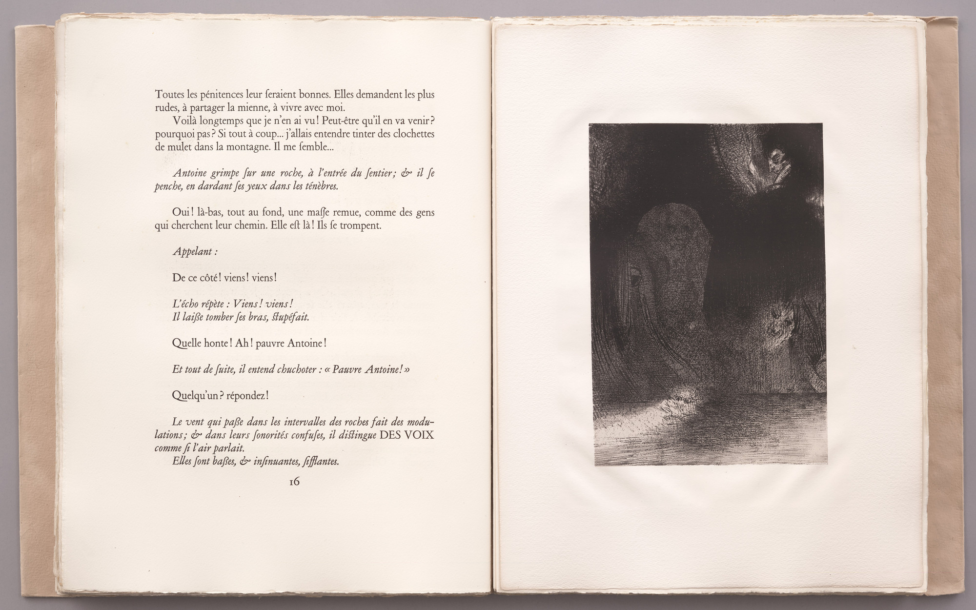 Odilon Redon. . . . I Have Sometimes Seen in the Sky What Seemed like Forms of Spirits (. . . J'ai quelquefois aperçu dans le ciel comme des formes d'esprits) (plate III) from La Tentation de Saint-Antoine. 1896, published 1938