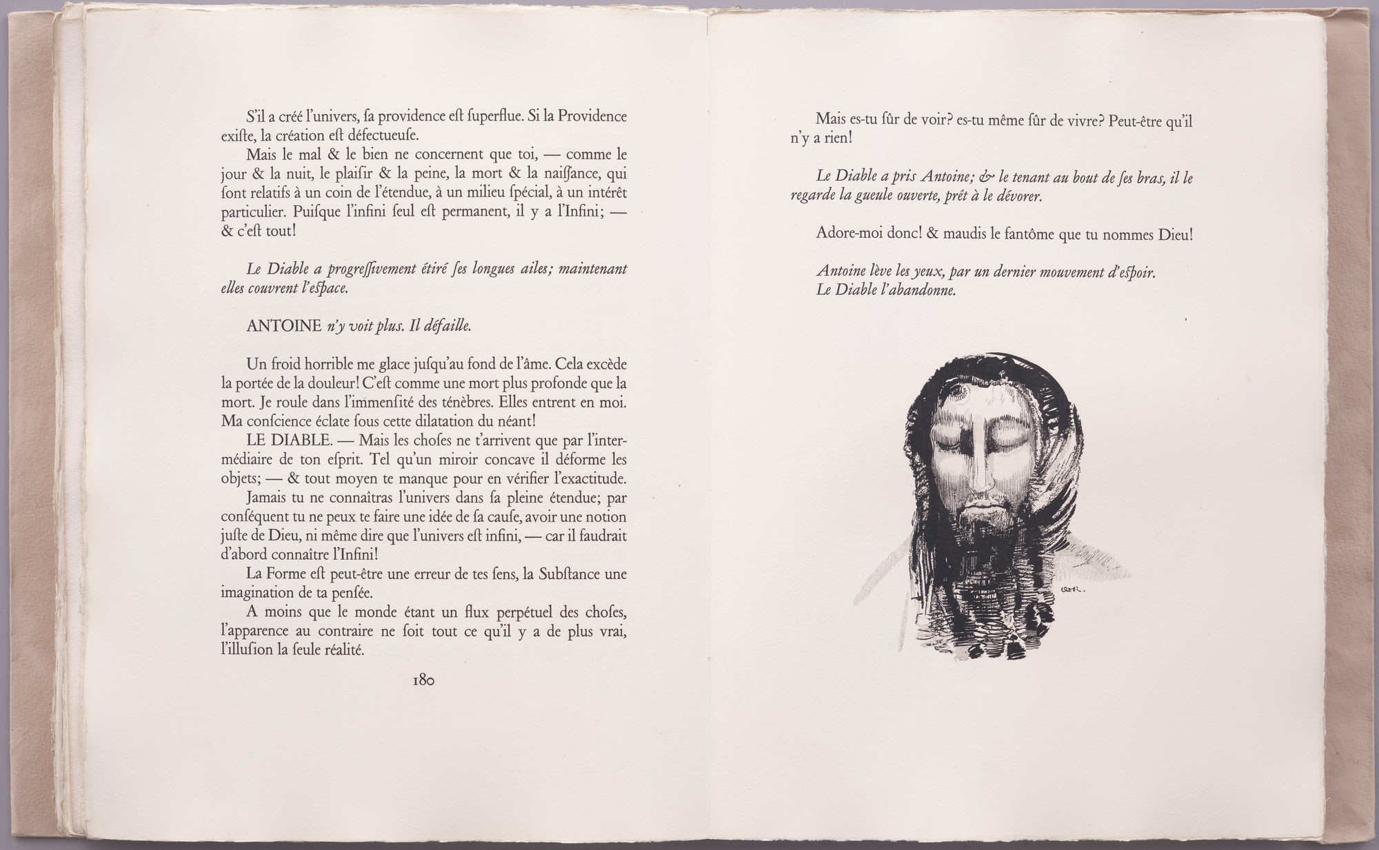 Odilon Redon. Tailpiece (page 181) from La Tentation de Saint-Antoine