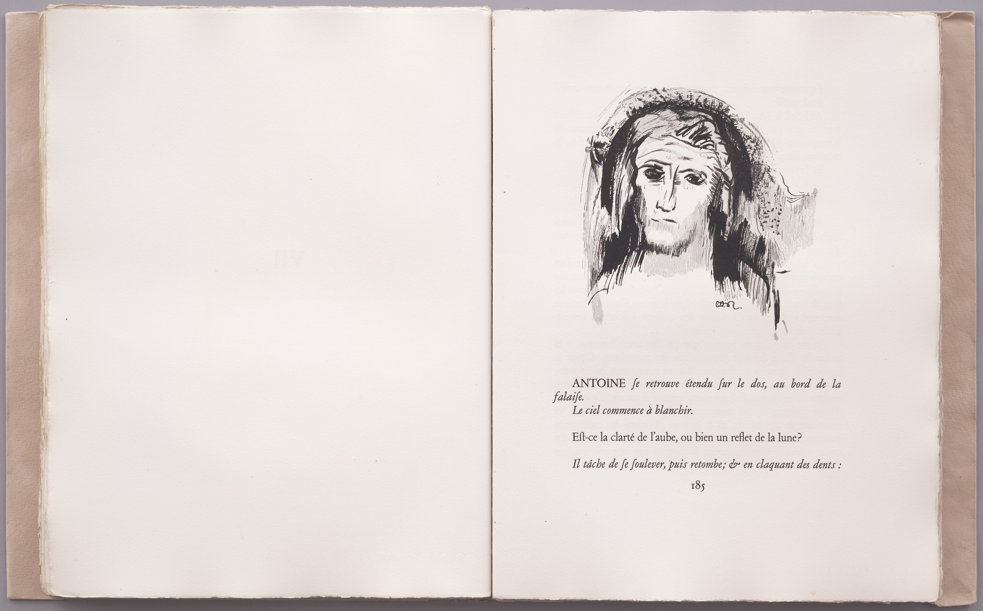 Odilon Redon. Headpiece (page 185) from La Tentation de Saint-Antoine