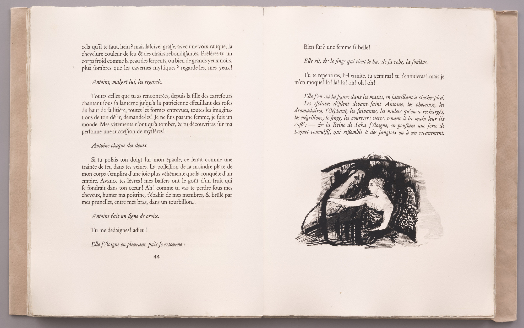 Odilon Redon. Tailpiece (page 45) from La Tentation de Saint-Antoine
