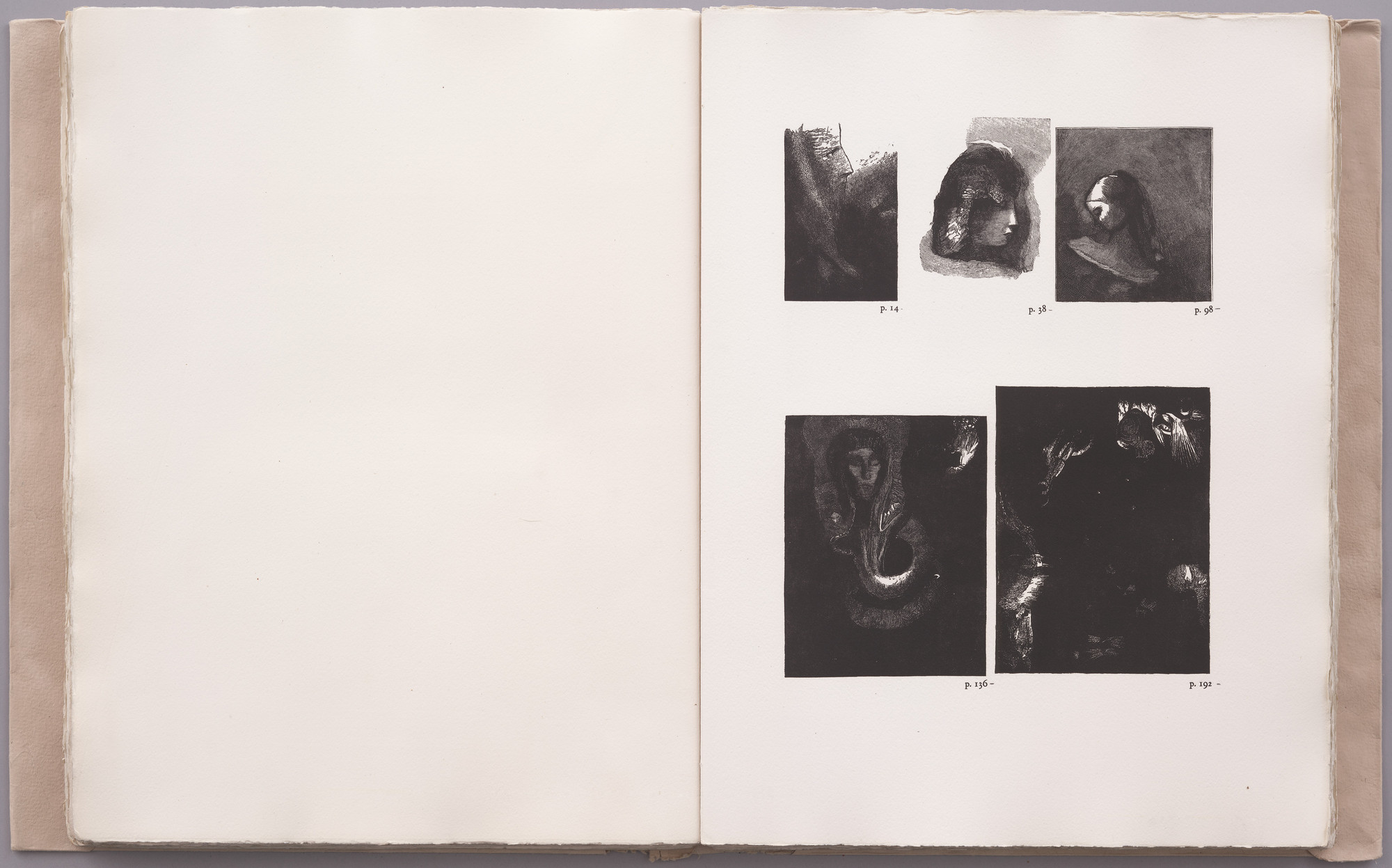 Odilon Redon. First table of plates from La Tentation de Saint-Antoine