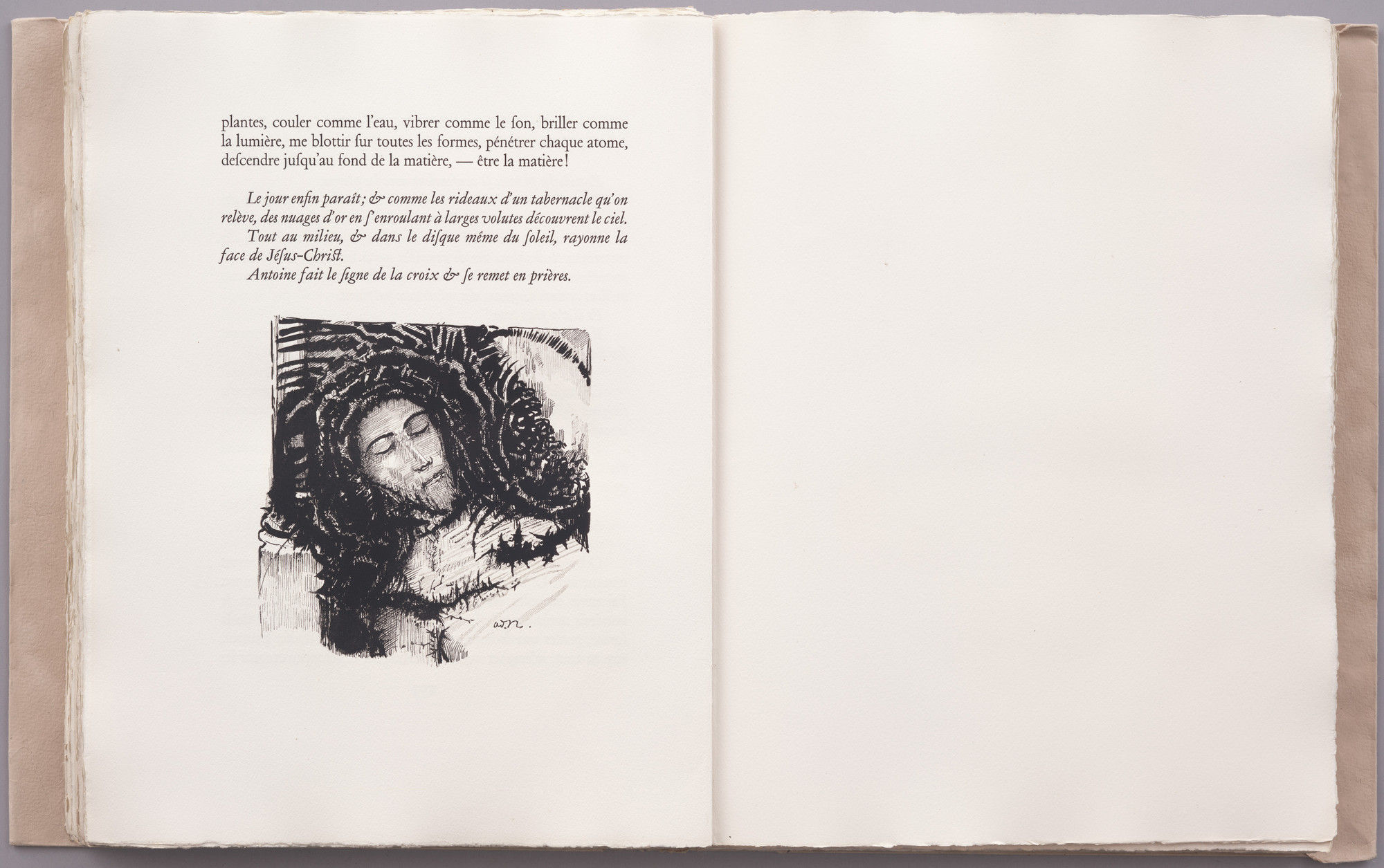 Odilon Redon. Tailpiece (page 206) from La Tentation de Saint-Antoine. c. 1910, published 1938