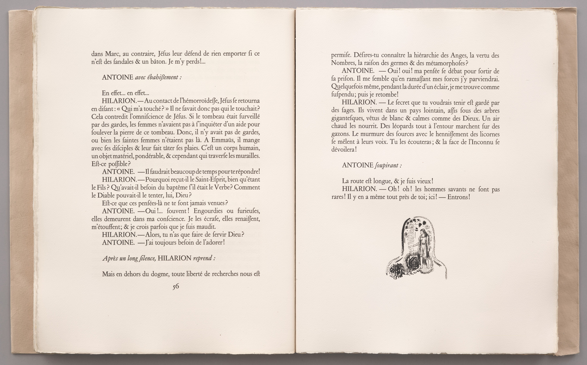 Odilon Redon. Tailpiece (page 57) from La Tentation de Saint-Antoine. c. 1910, published 1938
