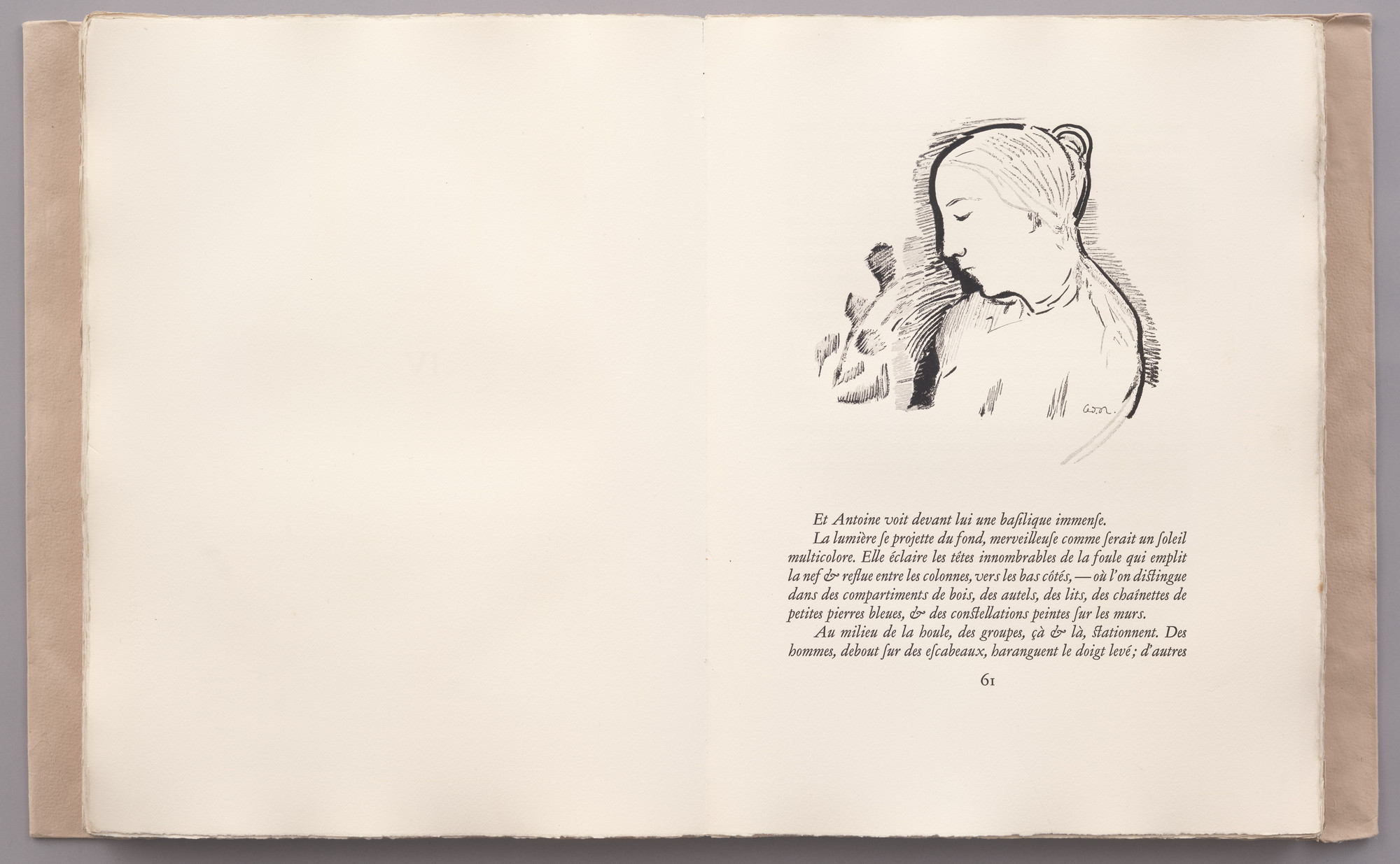 Odilon Redon. Headpiece (page 61) from La Tentation de Saint-Antoine. c. 1910, published 1938