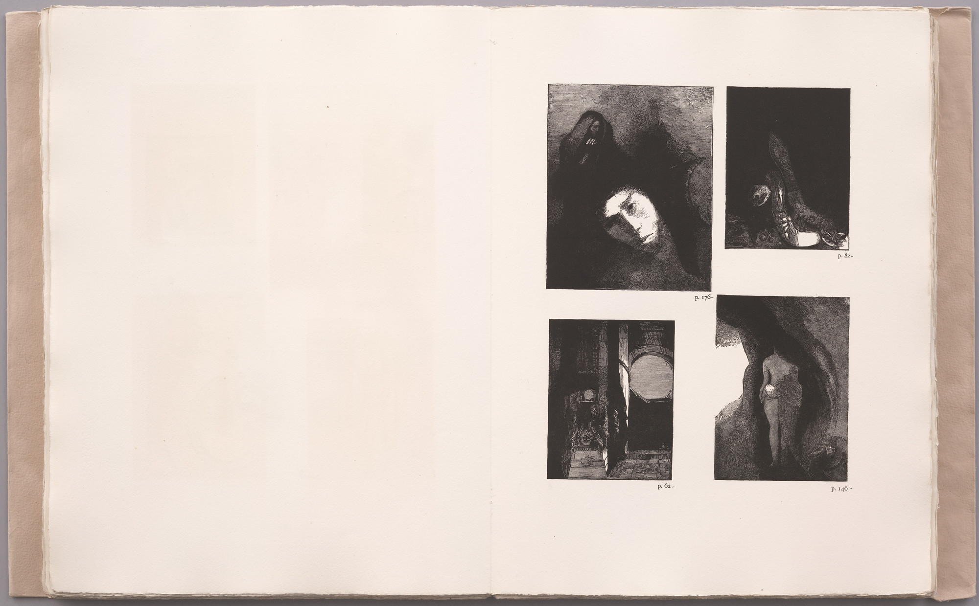 Odilon Redon. Fourth table of plates from La Tentation de Saint-Antoine. c. 1910, published 1938