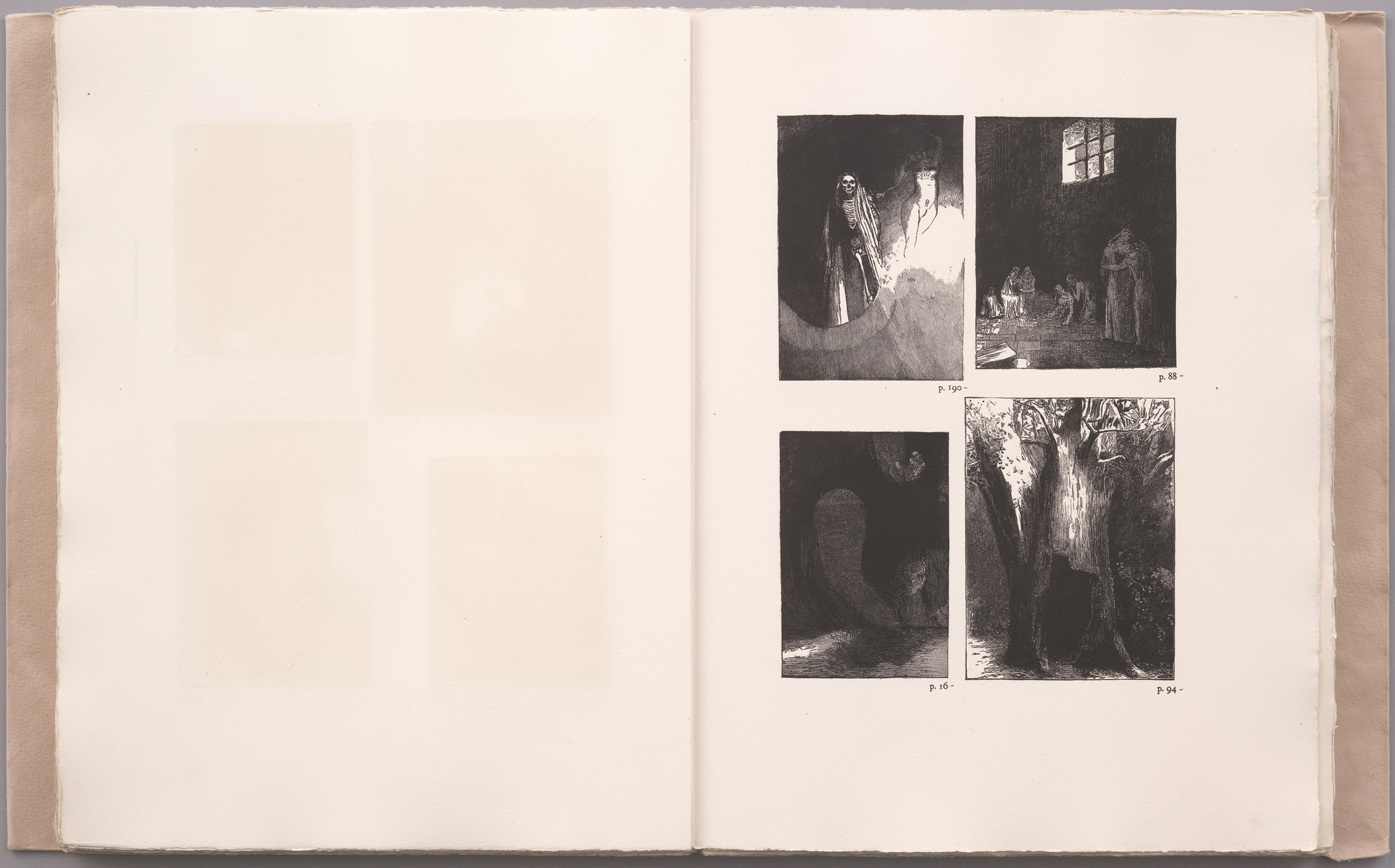 Odilon Redon. Fifth table of plates from La Tentation de Saint-Antoine. c. 1910, published 1938