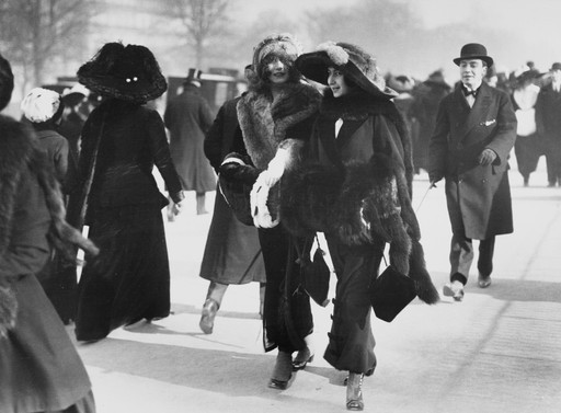 Jacques-Henri Lartigue. Paris, Avenue du Bois de Boulogne. January 1911
