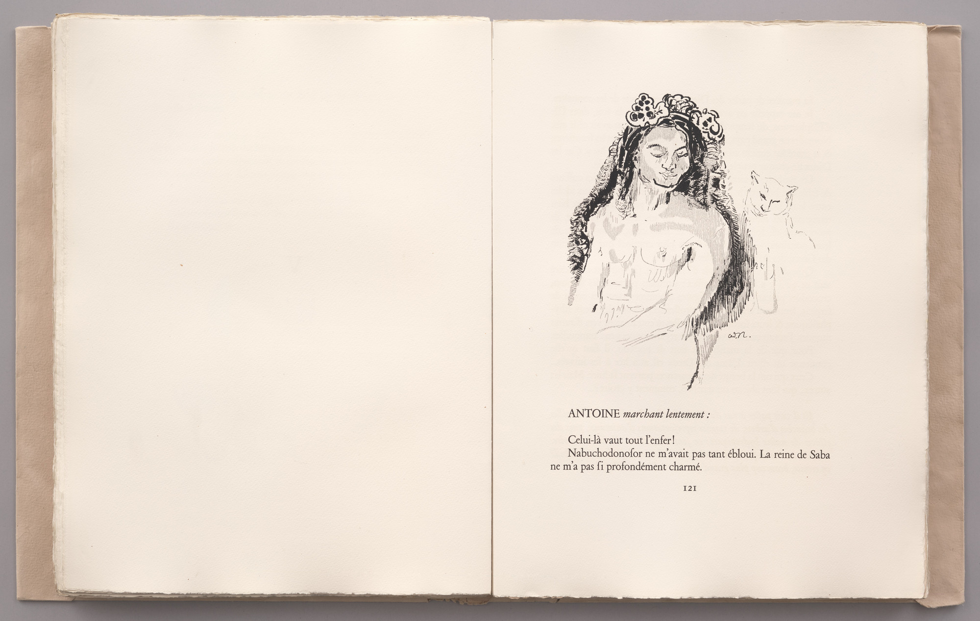 Odilon Redon. Headpiece (page 121) from La Tentation de Saint-Antoine