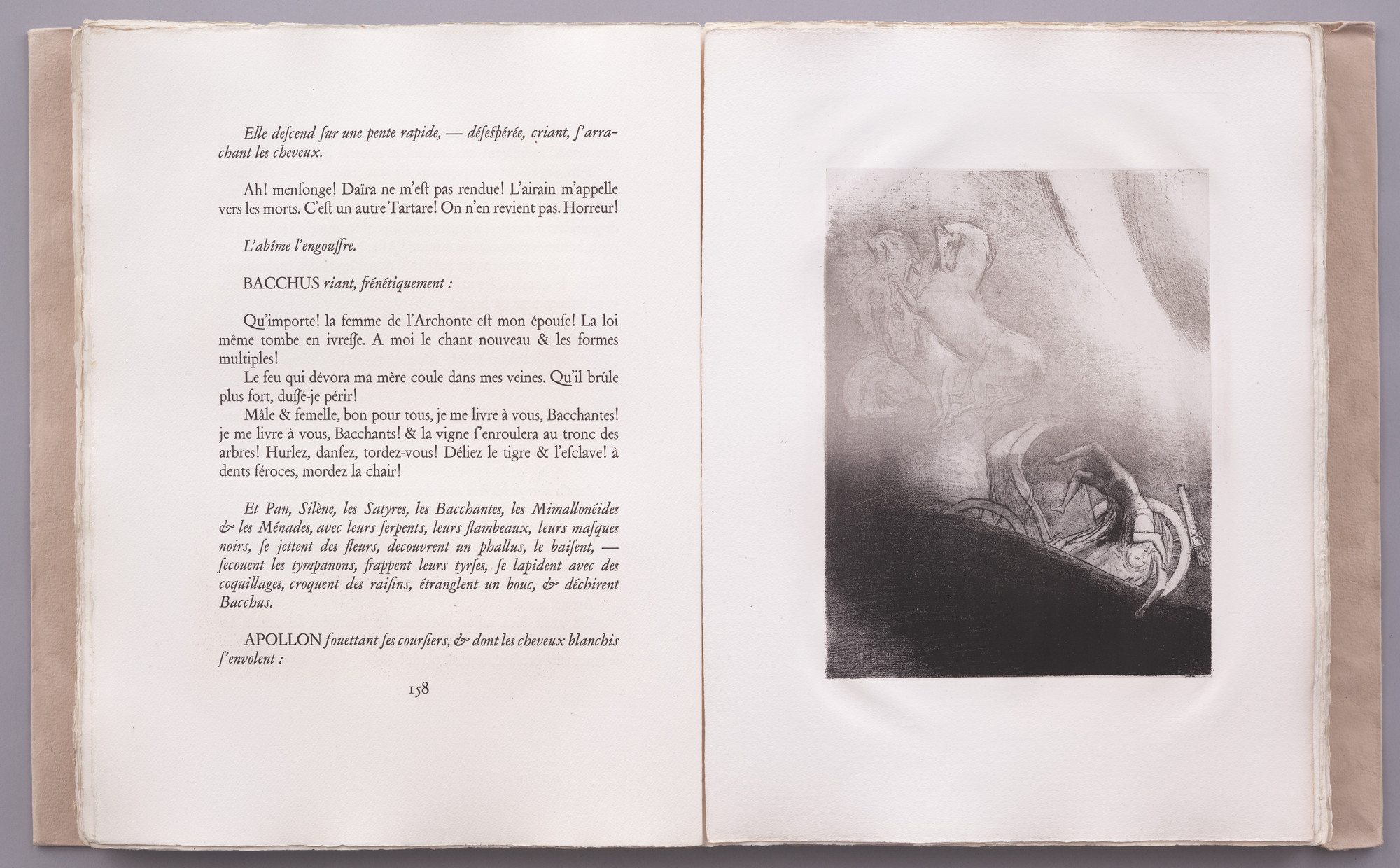 Odilon Redon. He Falls Head Foremost into the Abyss (Il tombe dans l'abîme, la tête en bas) (plate XV) from La Tentation de Saint-Antoine. 1896, published 1938