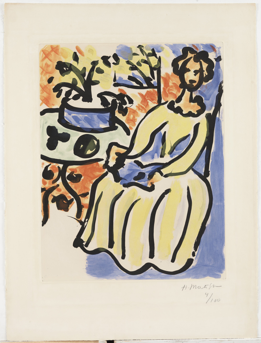 Henri Matisse. Marie-José in a Yellow Dress (Marie-José en robe jaune). 1950
