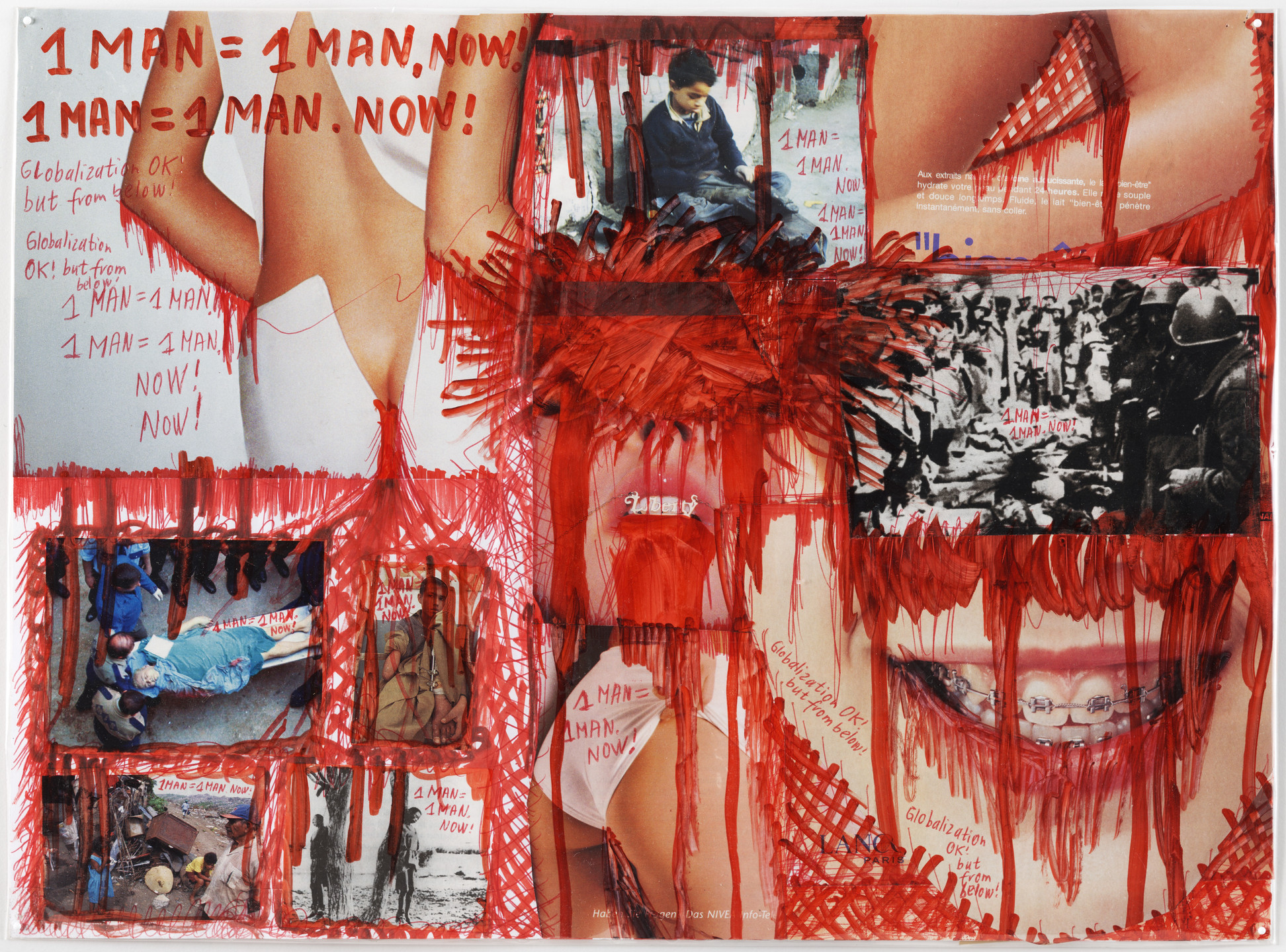 Thomas Hirschhorn. ŒSerie: 1 Man = 1 Man (Globalisation Ok! But From Below)¹. 2001