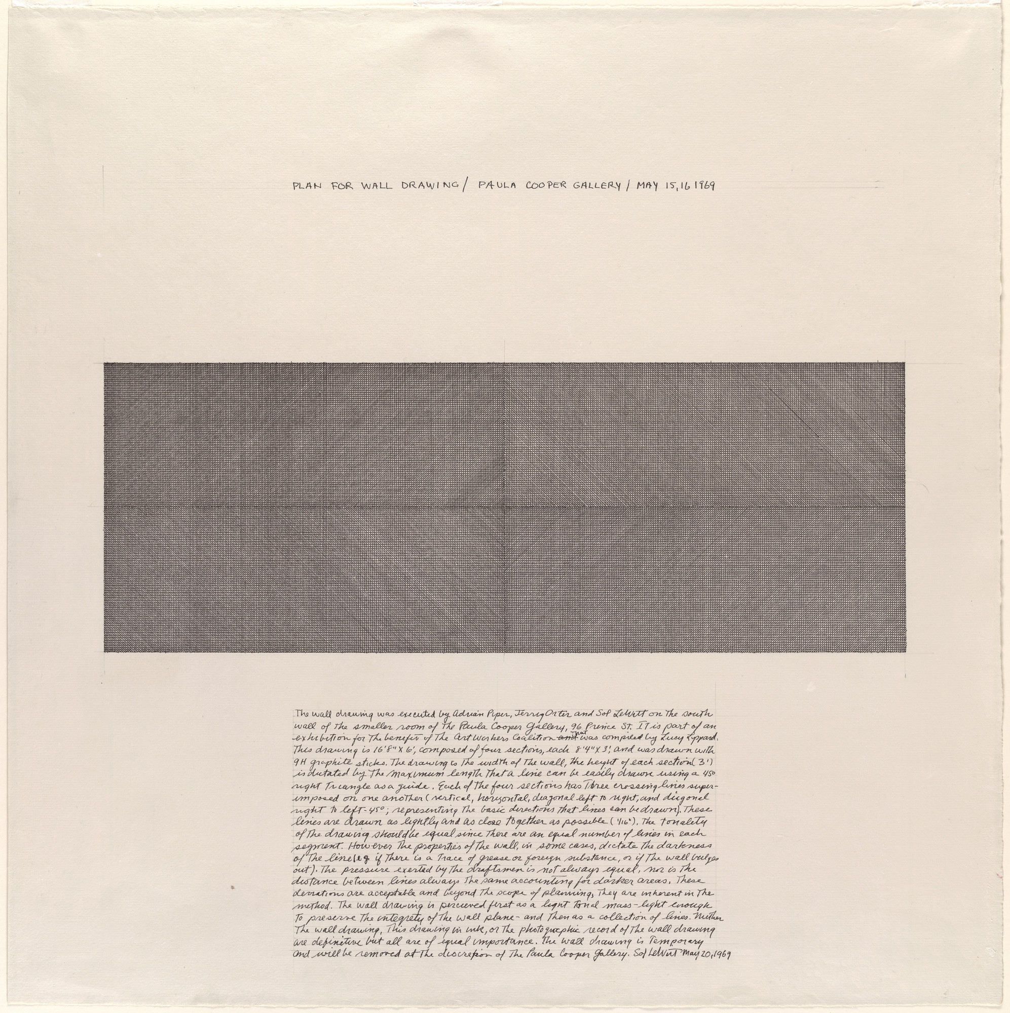 Sol LeWitt. Plan for Wall Drawing