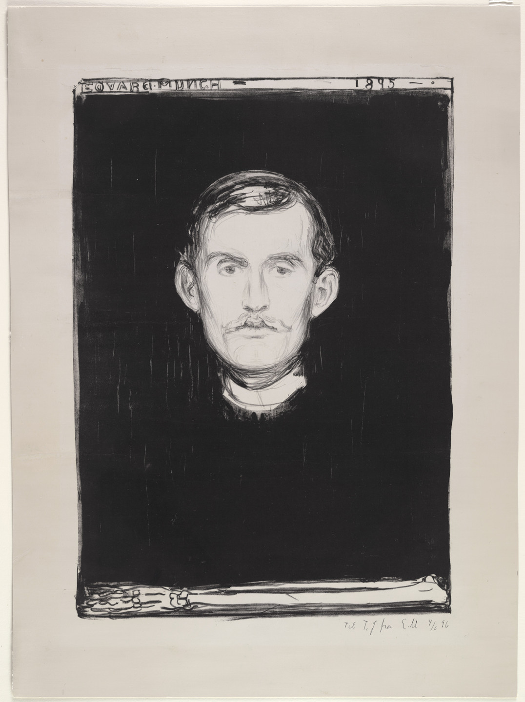 Edvard Munch. Self Portrait. 1895, signed 1896