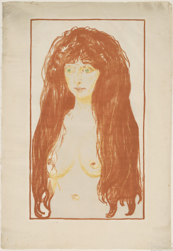 Woman with Red Hair and Green Eyes. The Sin (Kvinne med rødt här og grønne øyne. Synden)