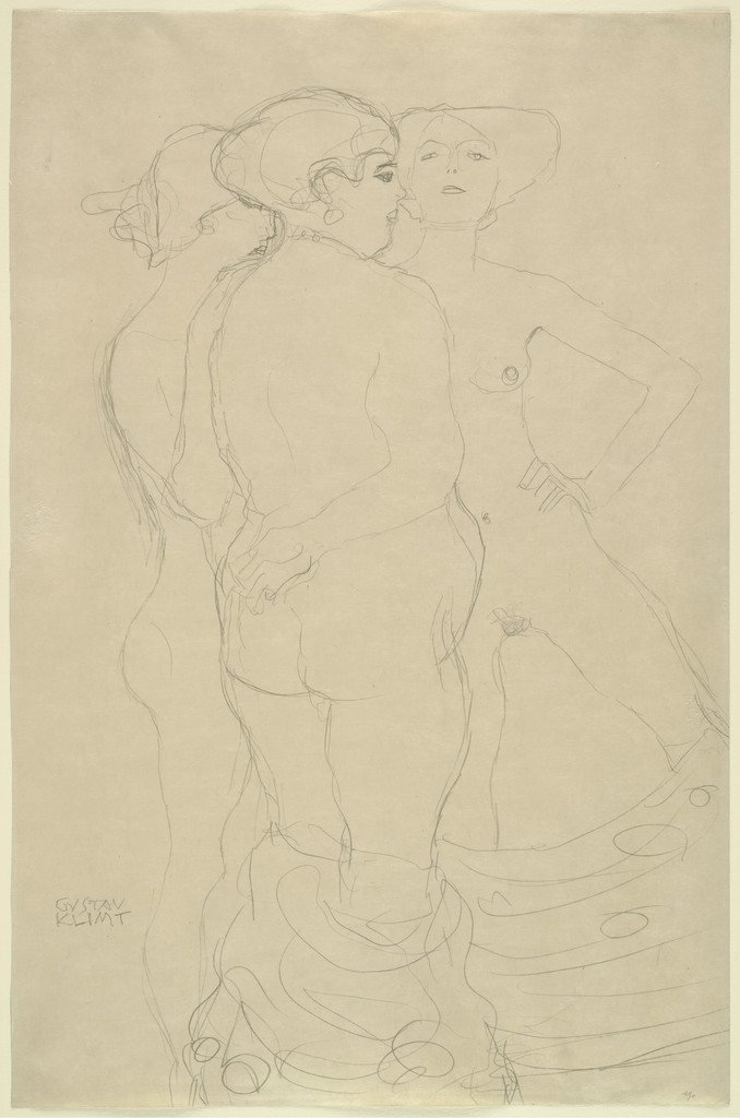 Three Courtesans (Drei stehende Frauenakte)