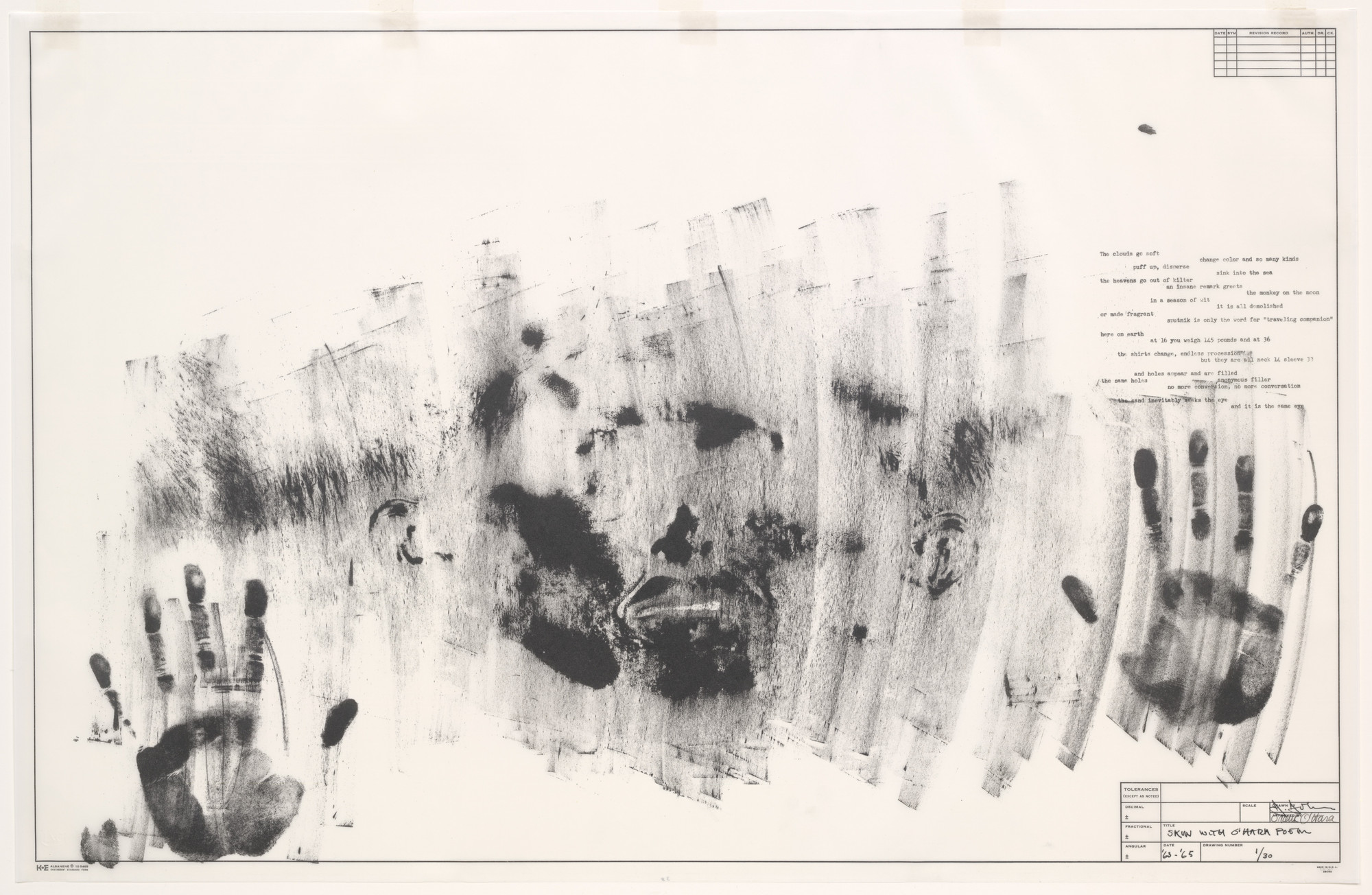 Jasper Johns. Skin with O&#39;Hara Poem. 1963–65