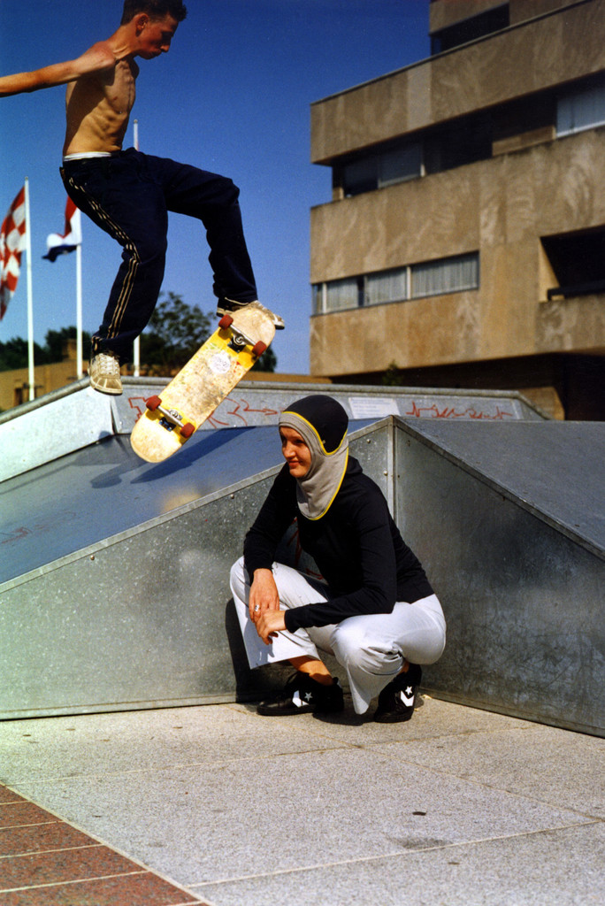 Capsters Sports Headgear for Muslim Women. Skate version